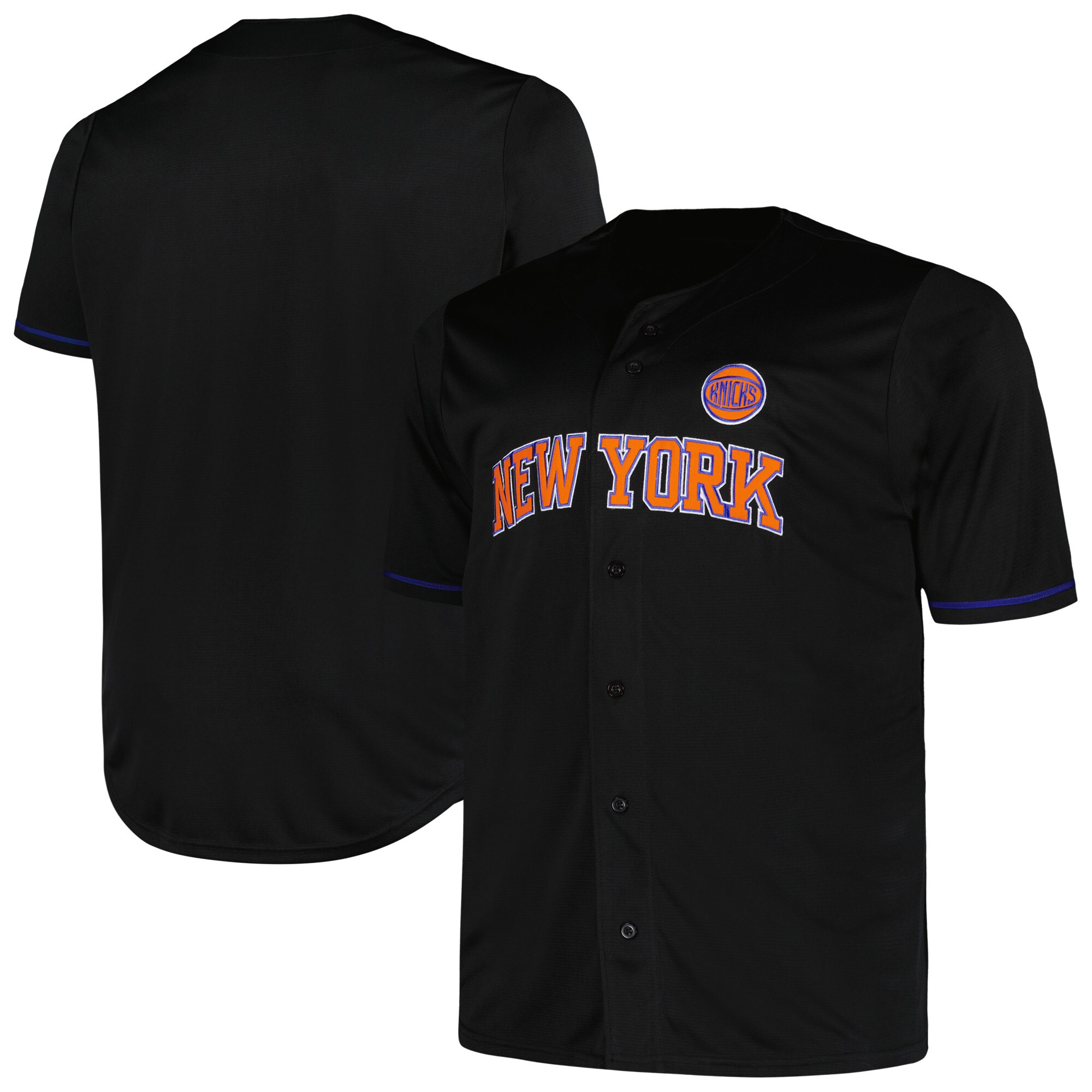 New York Knicks Profile Big & Tall Pop Basketball Jersey - Black