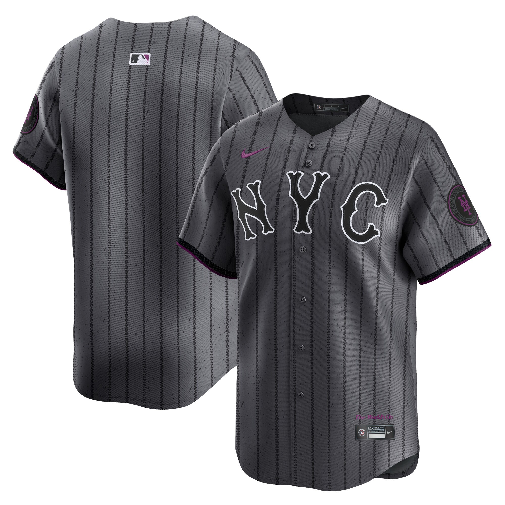 New York Mets 2024 City Connect Limited Baseball Jersey - Graphite