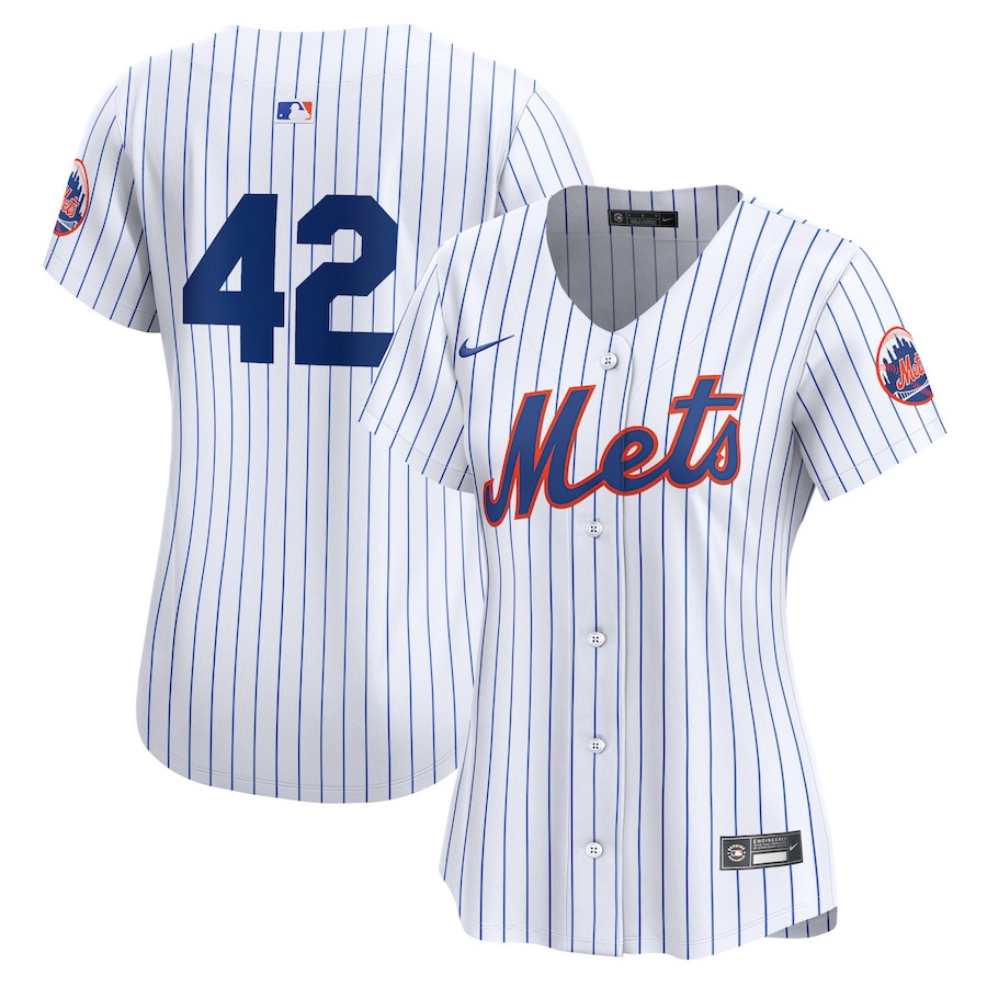 New York Mets 2024 Jackie Robinson Day Home Limited Women Baseball Jersey - White 