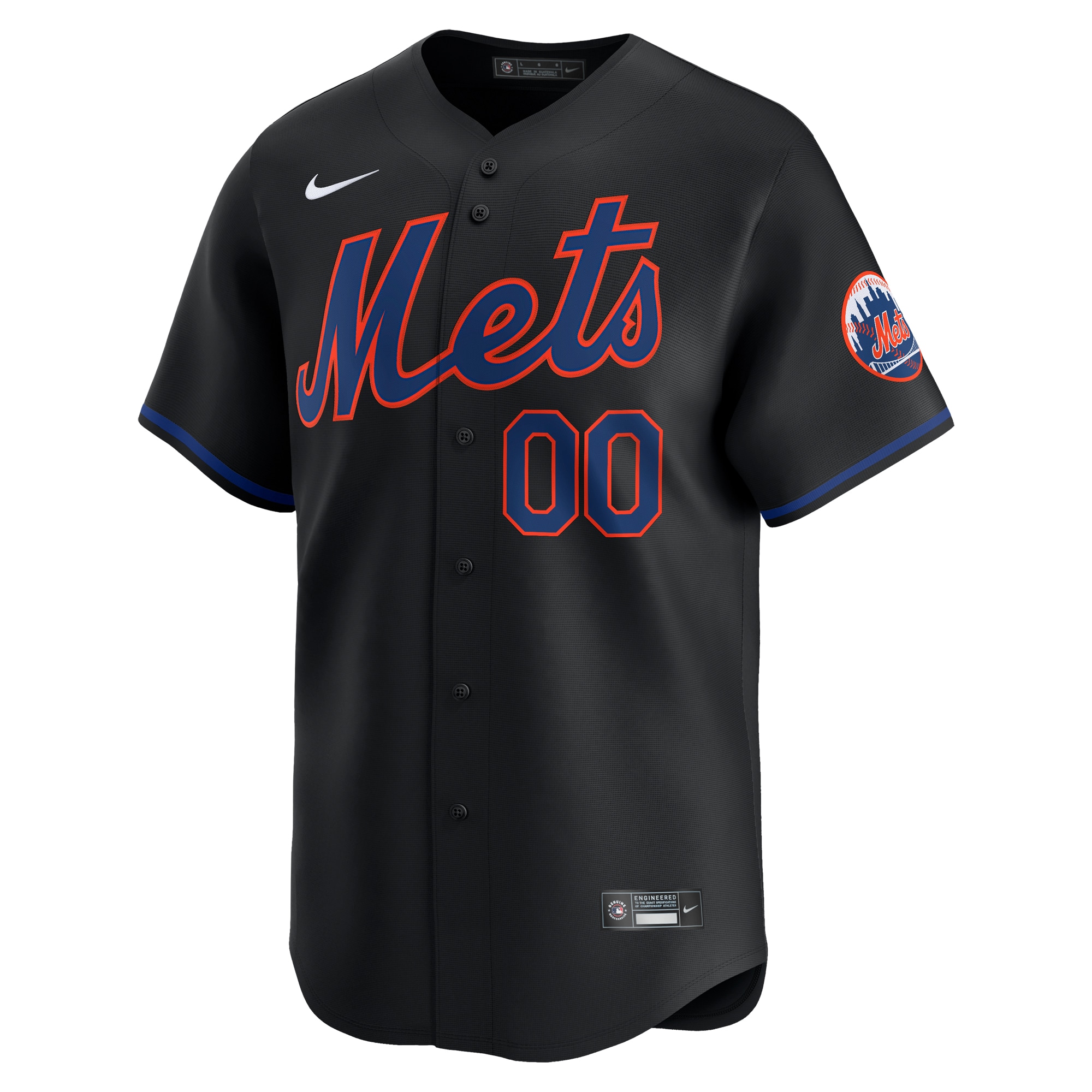 Alternative view of New York Mets Alternate Limited Custom Baseball JerseyÃƒâ€šÃ‚Â ÃƒÂ¢Ã¢â€šÂ¬Ã¢â‚¬Å“ Black