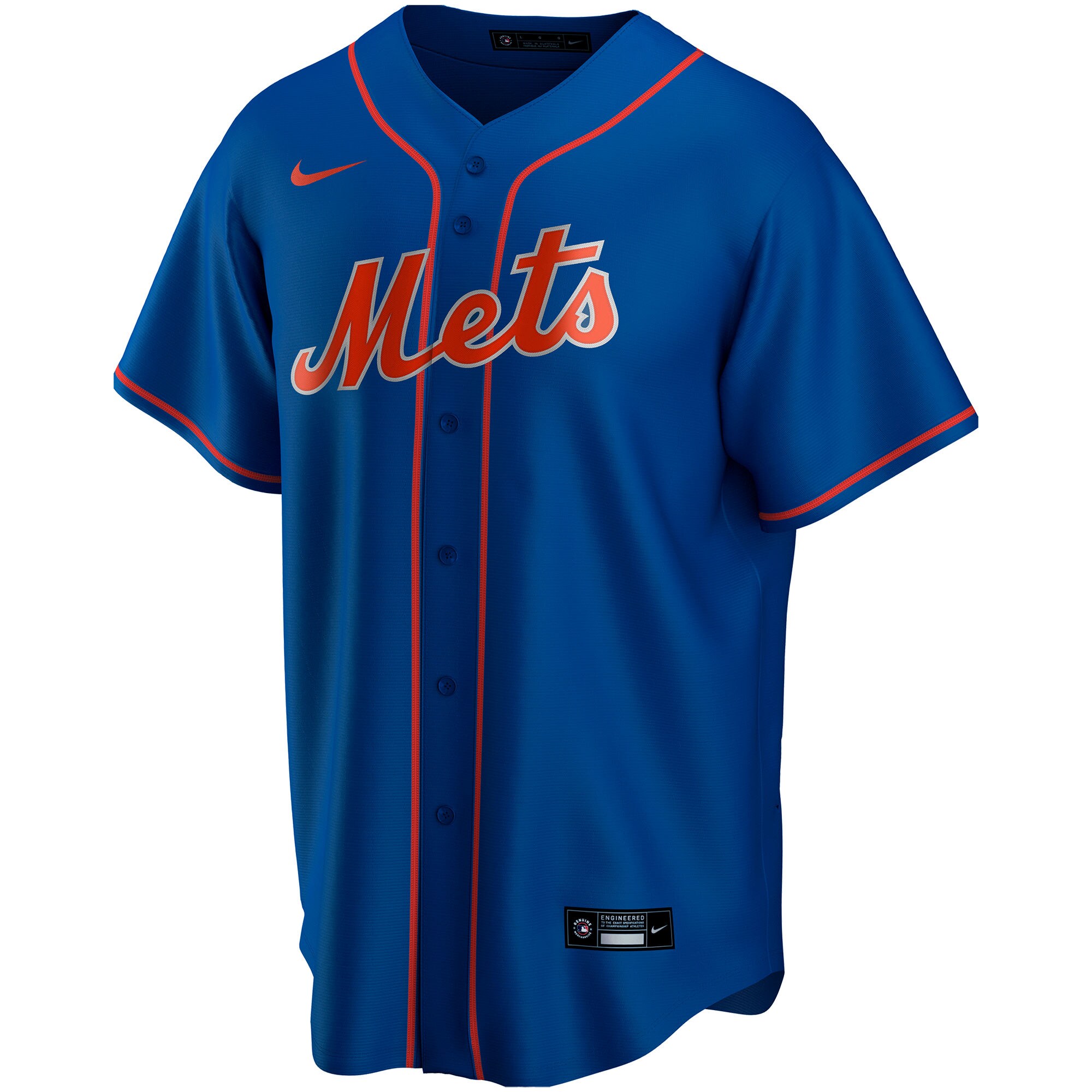 Alternative view of New York Mets Alternate Replica Custom Baseball Jersey - Royal