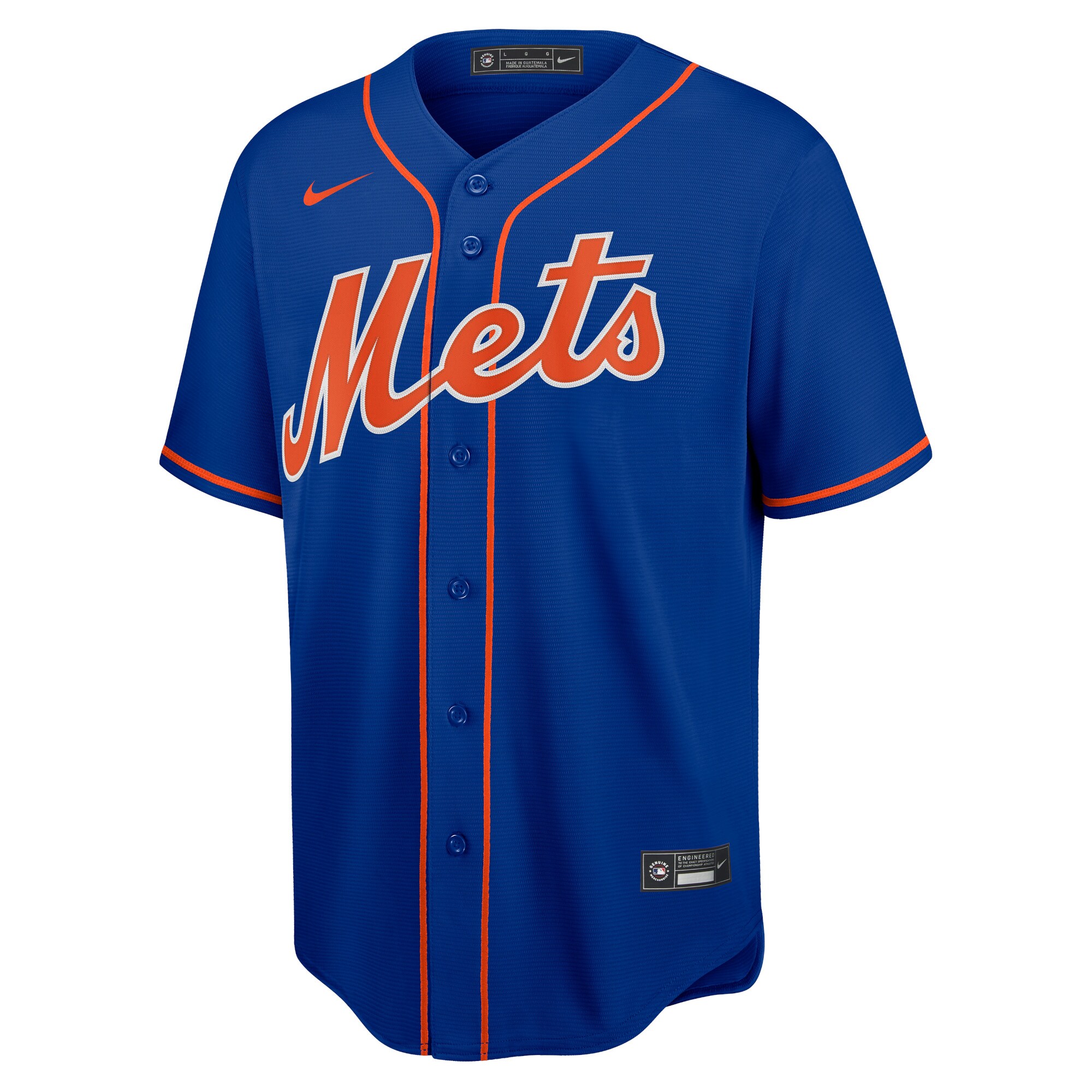 Alternative view of New York Mets Big & Tall Alternate Replica Team Baseball Jersey - Royal