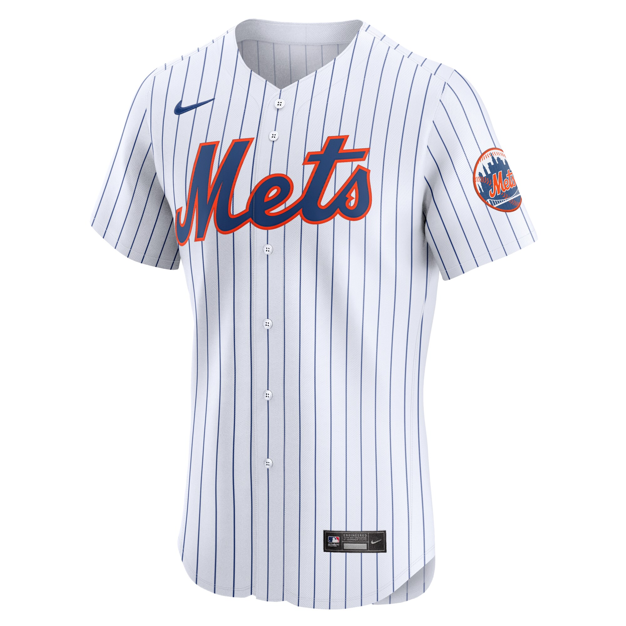 Alternative view of New York Mets Home Elite Baseball Jersey - White