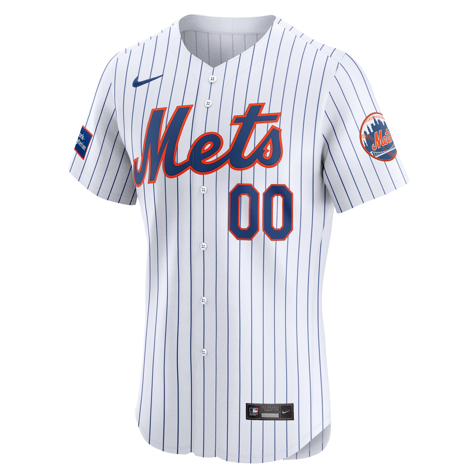 Alternative view of New York Mets Home Elite Pick-a-player Retired Roster Patch Baseball Jersey - White