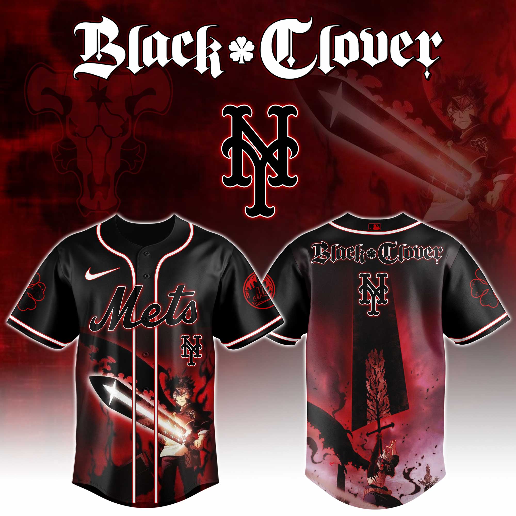 New York Mets Mlb X Black Clover Custom Baseball Jersey