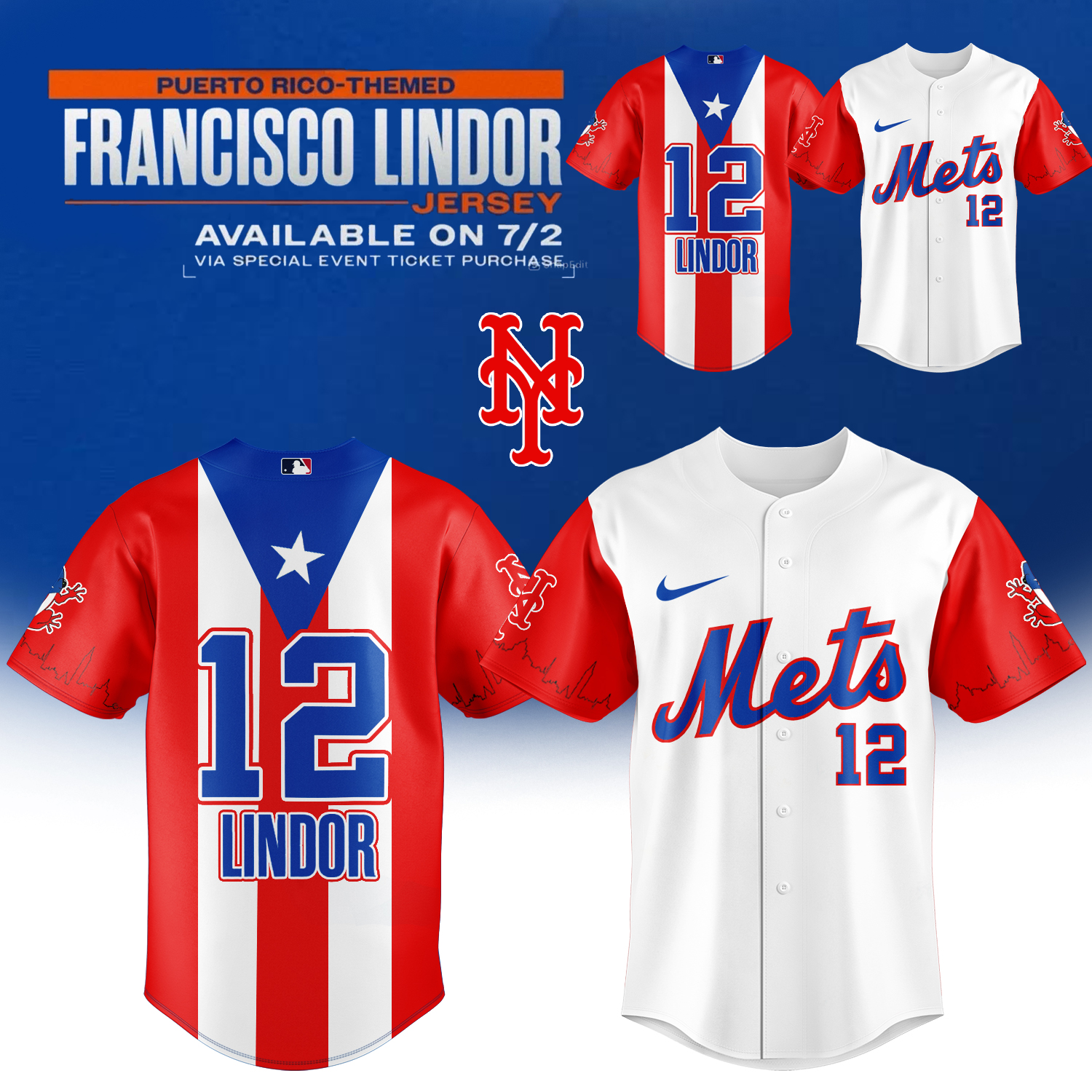 New York Mets Mlb X Francisco Lindor Custom Baseball Jersey