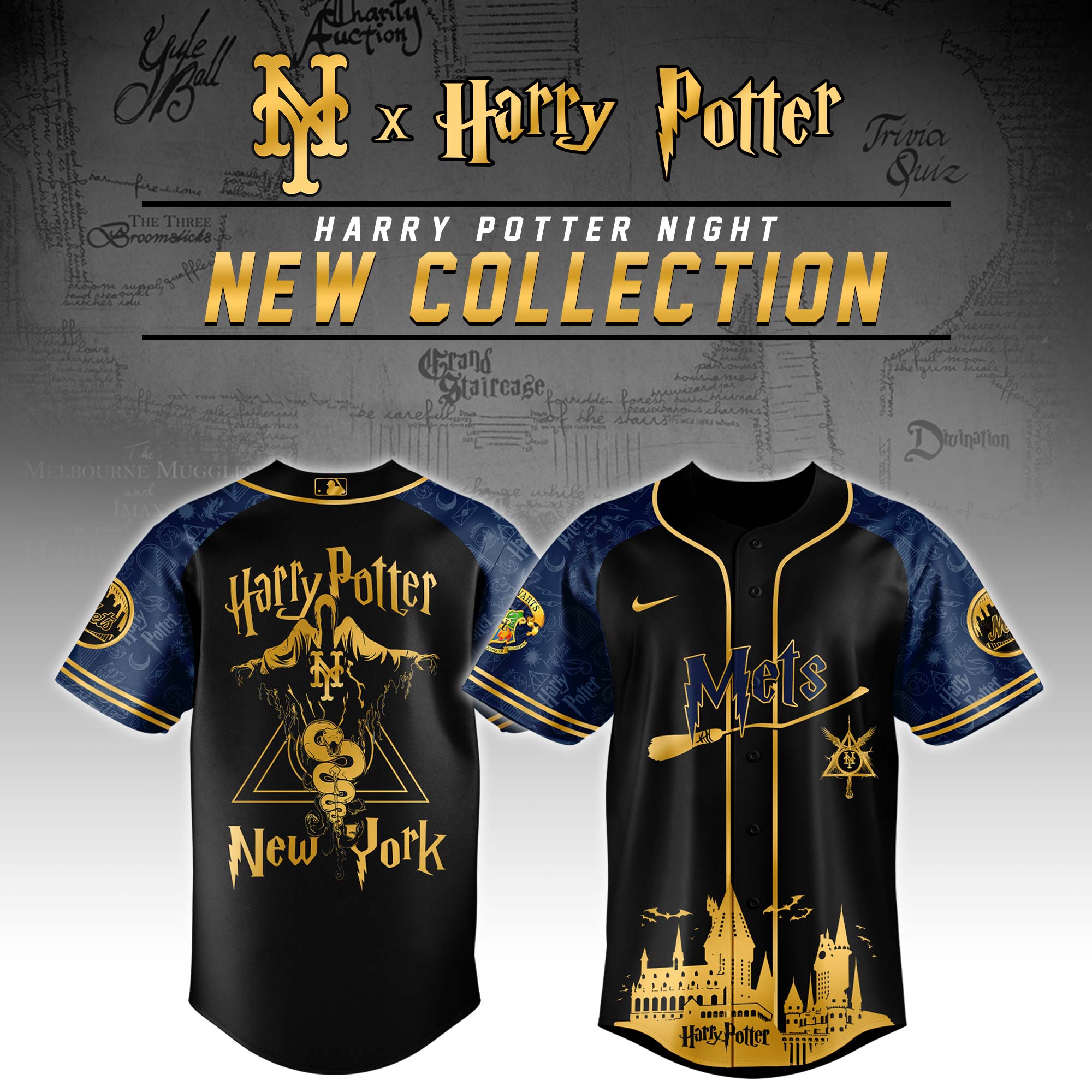 New York Mets Mlb X Harry Potter Dementor Custom Baseball Jersey