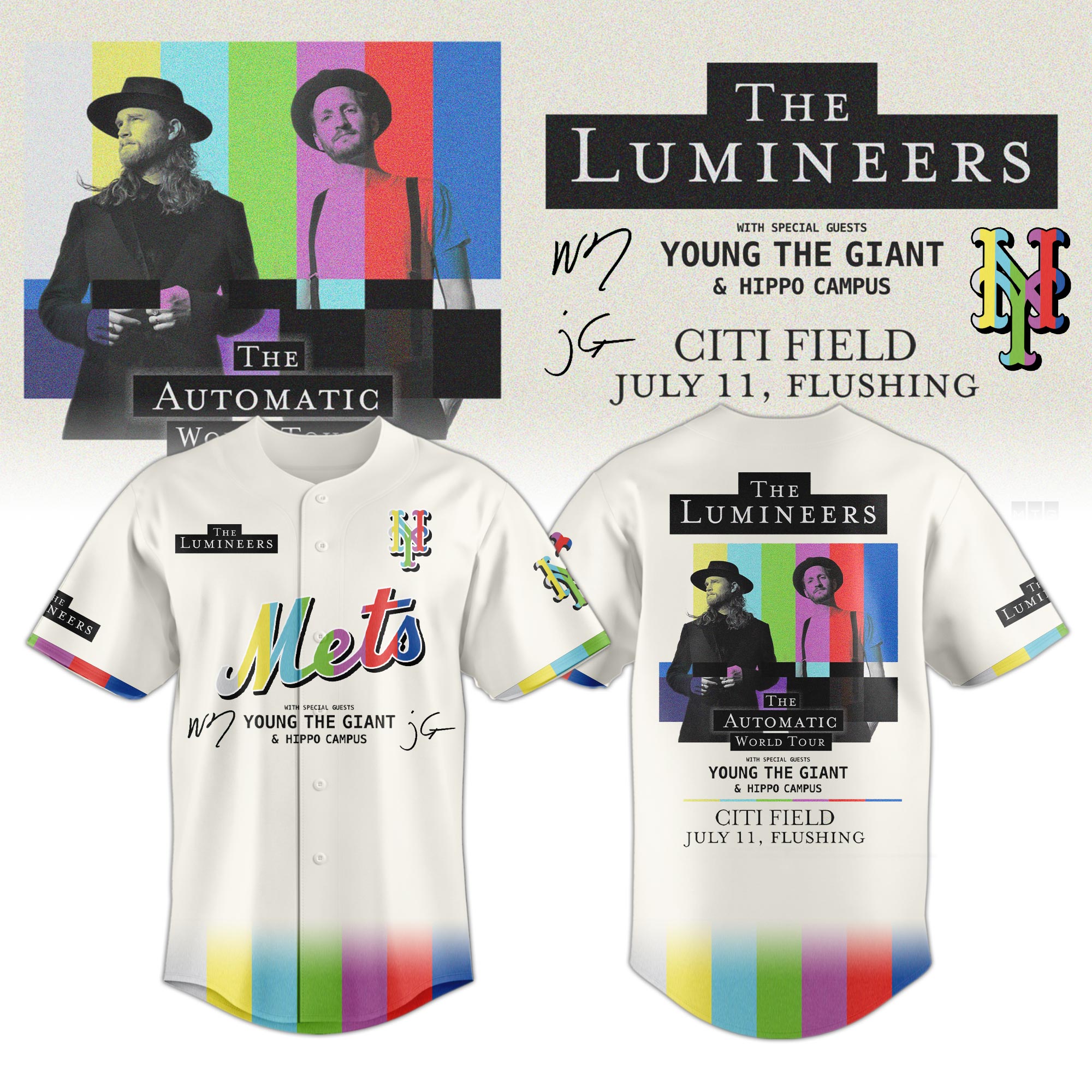 New York Mets Mlb X The Lumineers Custom Baseball Jersey