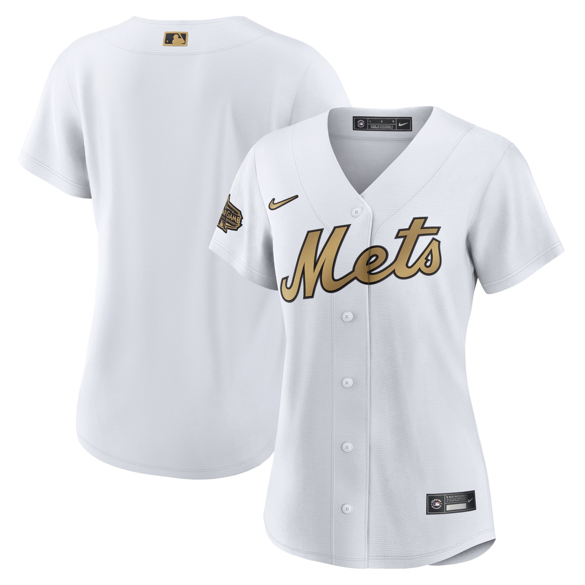 New York Mets Women's 2022 Mlb All-star Game Replica Blank Baseball Jersey - White