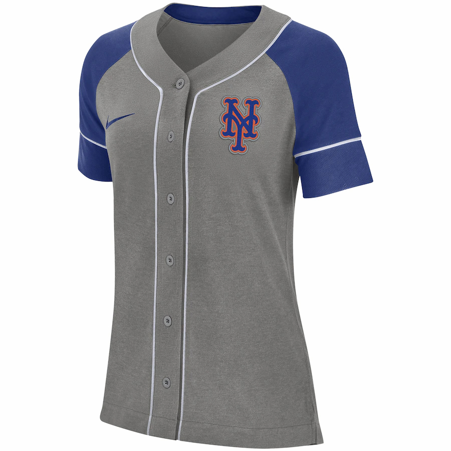 Alternative view of New York Mets Women's Classic Baseball Jersey - Gray