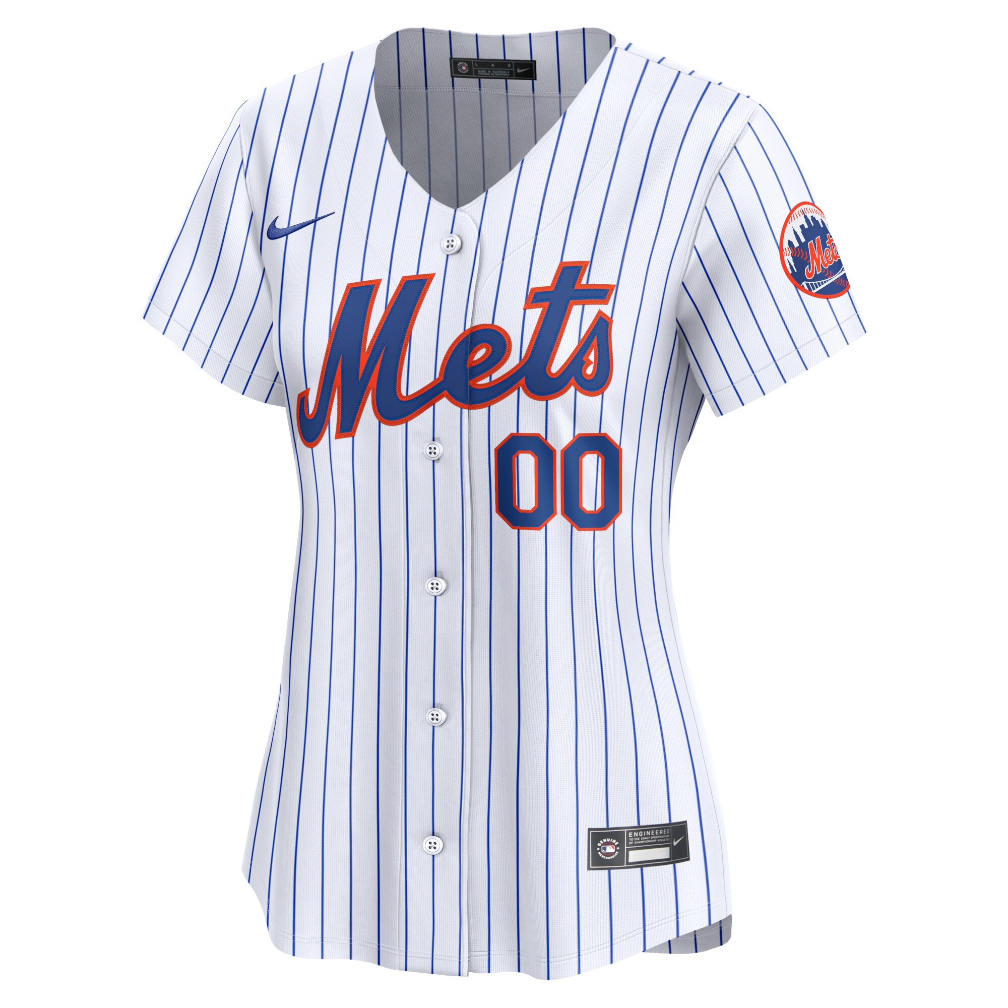 Alternative view of New York Mets Women's Home Limited Custom Baseball Jersey - White