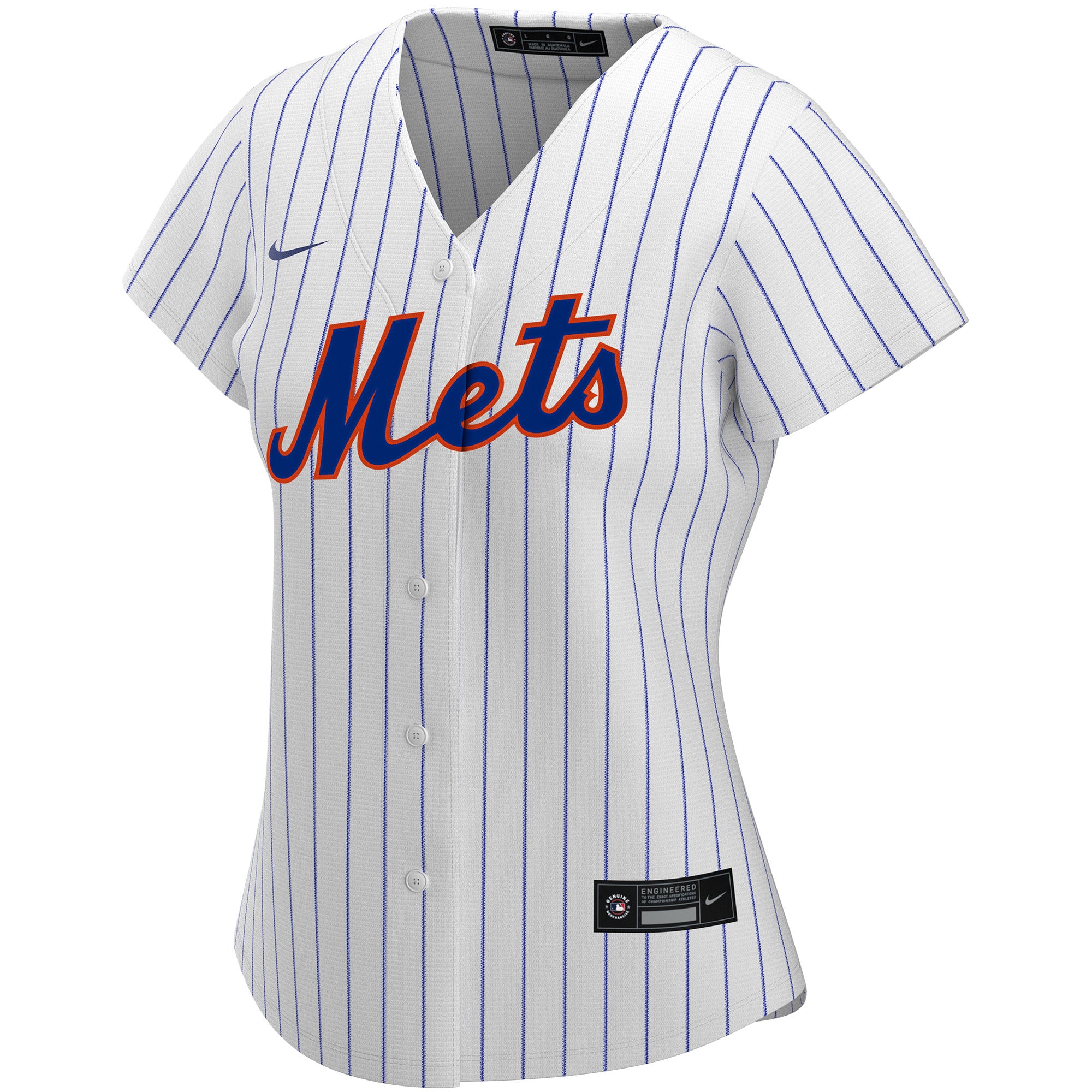 Alternative view of New York Mets Women's Home Replica Custom Baseball Jersey - White