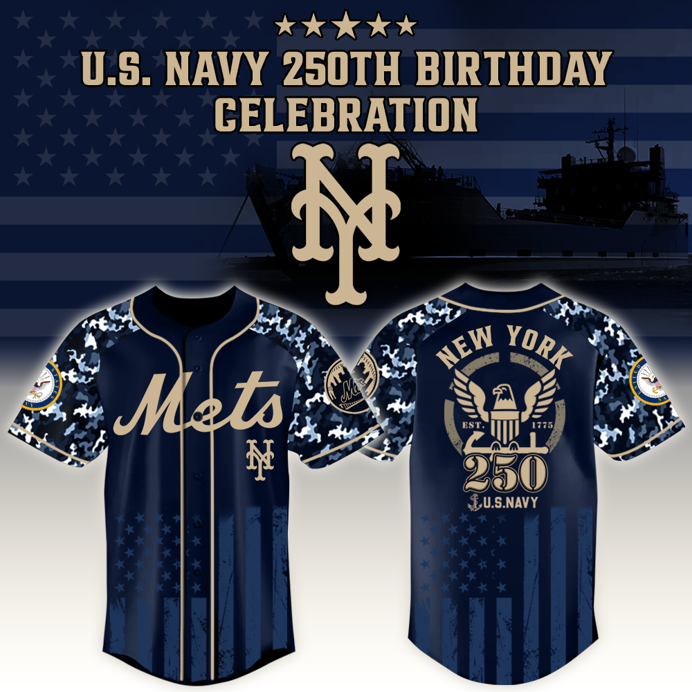 New York Mets X Mlb Honoring 250 Years Of The U.s. Navy – Mlb Custom Baseball Jersey