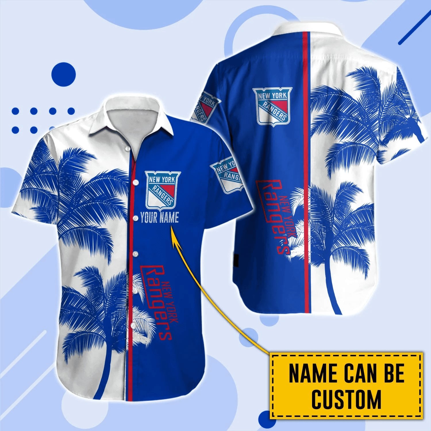Alternative view of New York Rangers Hawaiian Shirt And Set - Customized - JS571 