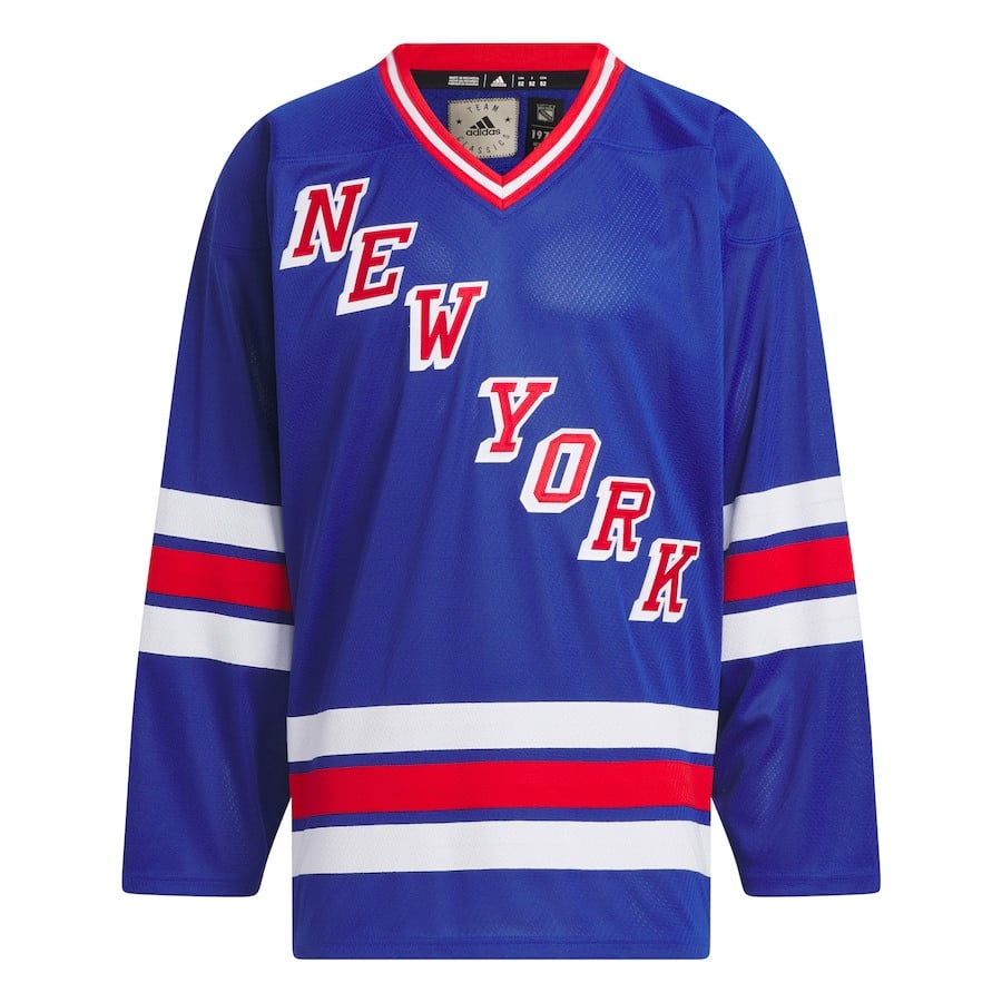 Alternative view of New York Rangers Team Classic Men Hockey Jersey - Blue - JS890 