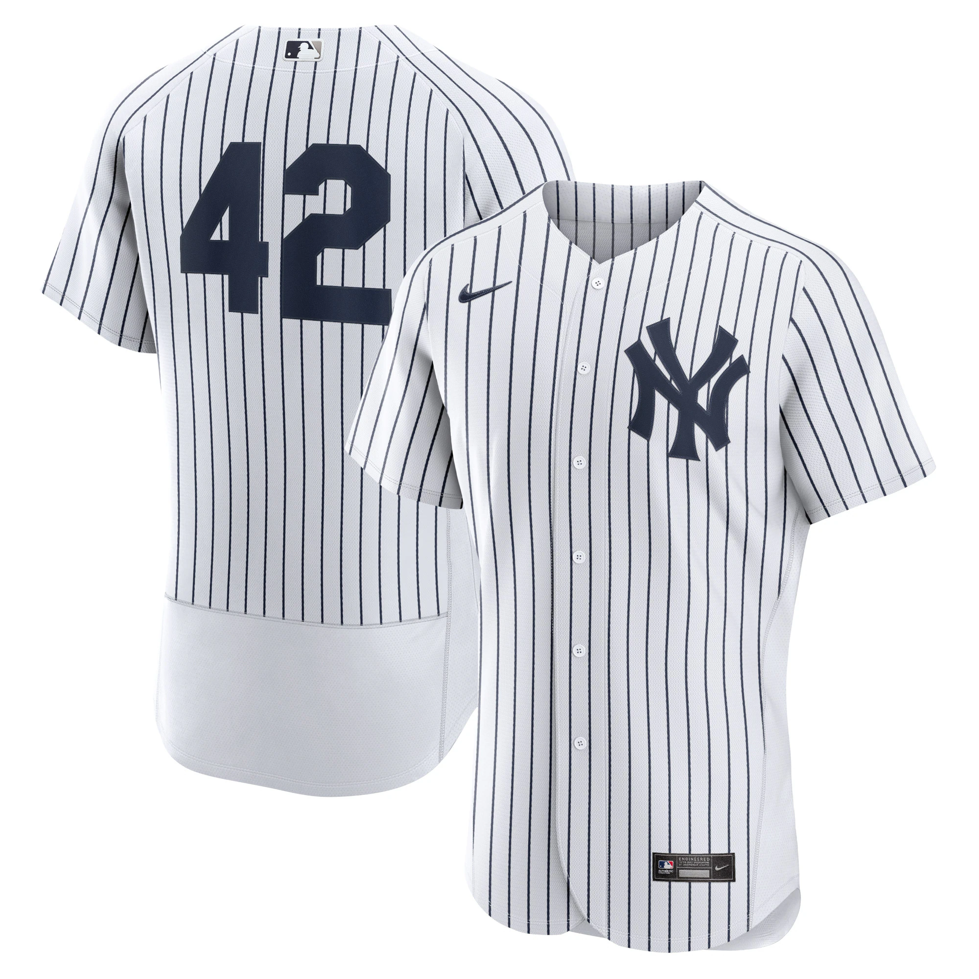 Alternative view of New York Yankees 2023 Jackie Robinson Day Authentic Baseball Jersey - White
