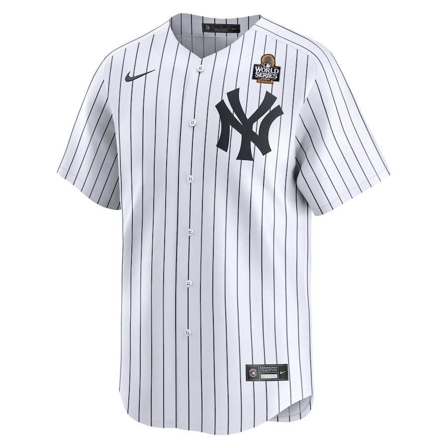 Alternative view of New York Yankees 2024 World Series Home Custom Limited Men Baseball Jersey - White 