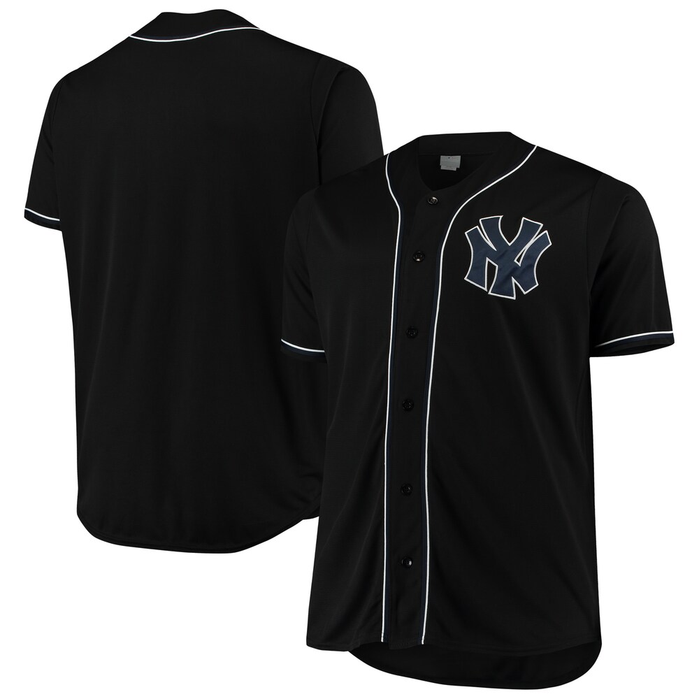 New York Yankees Big & Tall Fashion Baseball Jersey - Black