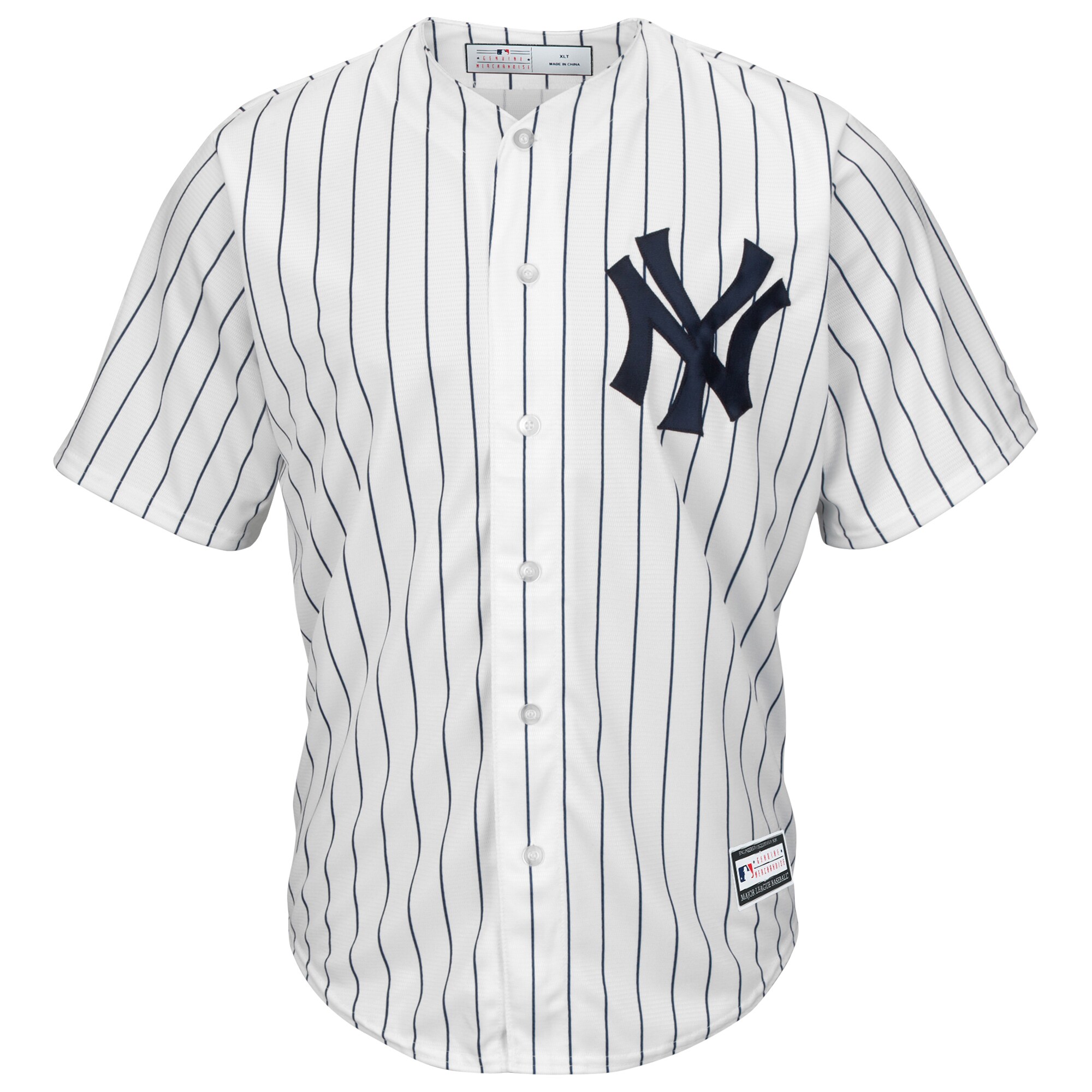 Alternative view of New York Yankees Big & Tall Replica Team Baseball Jersey - White