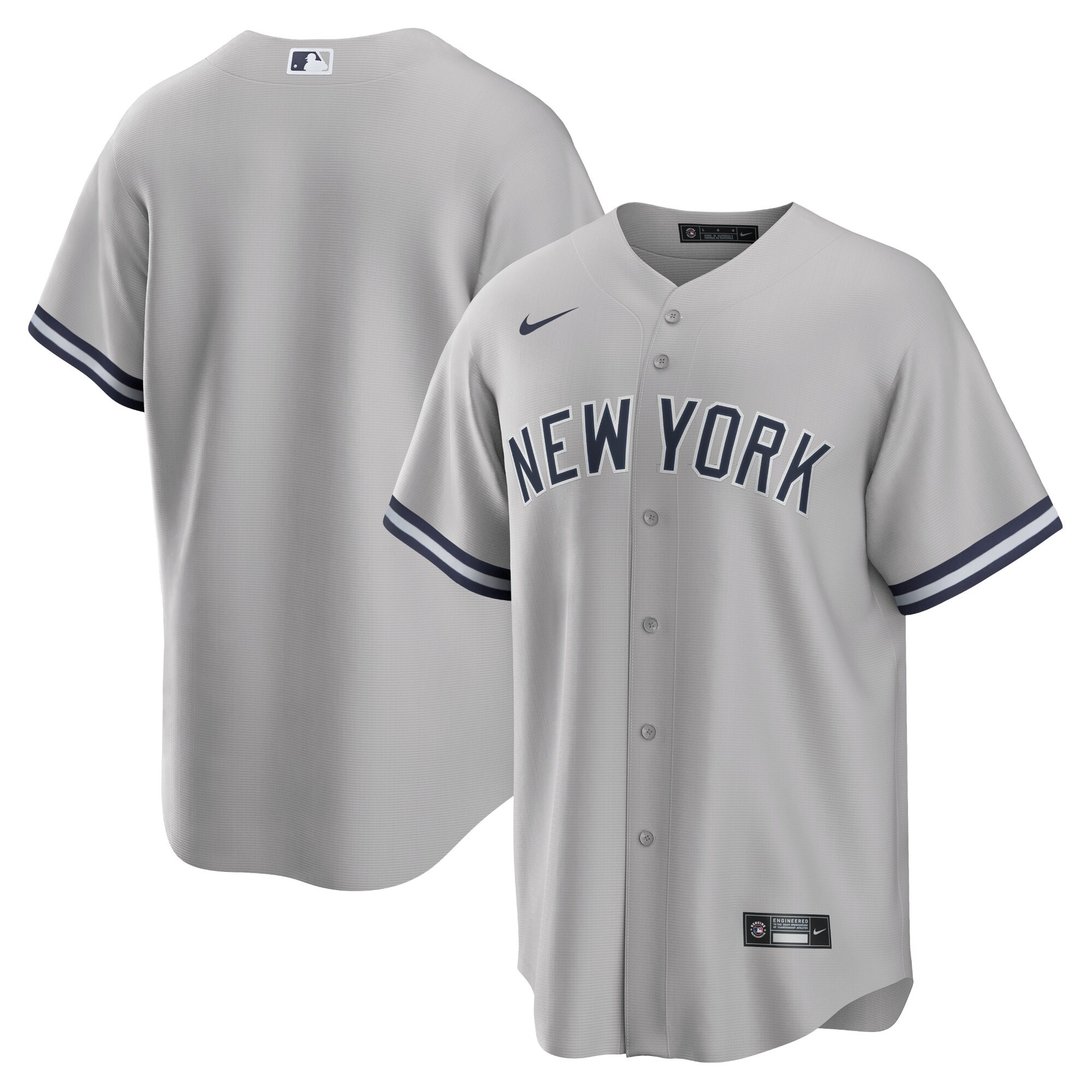 New York Yankees Big & Tall Road Replica Team Baseball Jersey - Gray