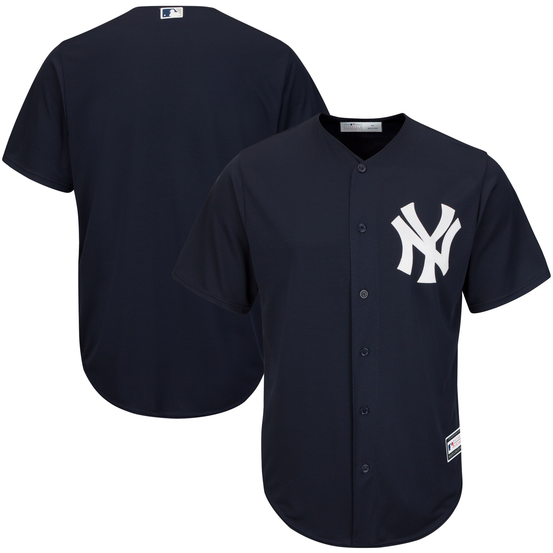 Alternative view of New York Yankees Big & Tall Replica Team Baseball Jersey – Navy