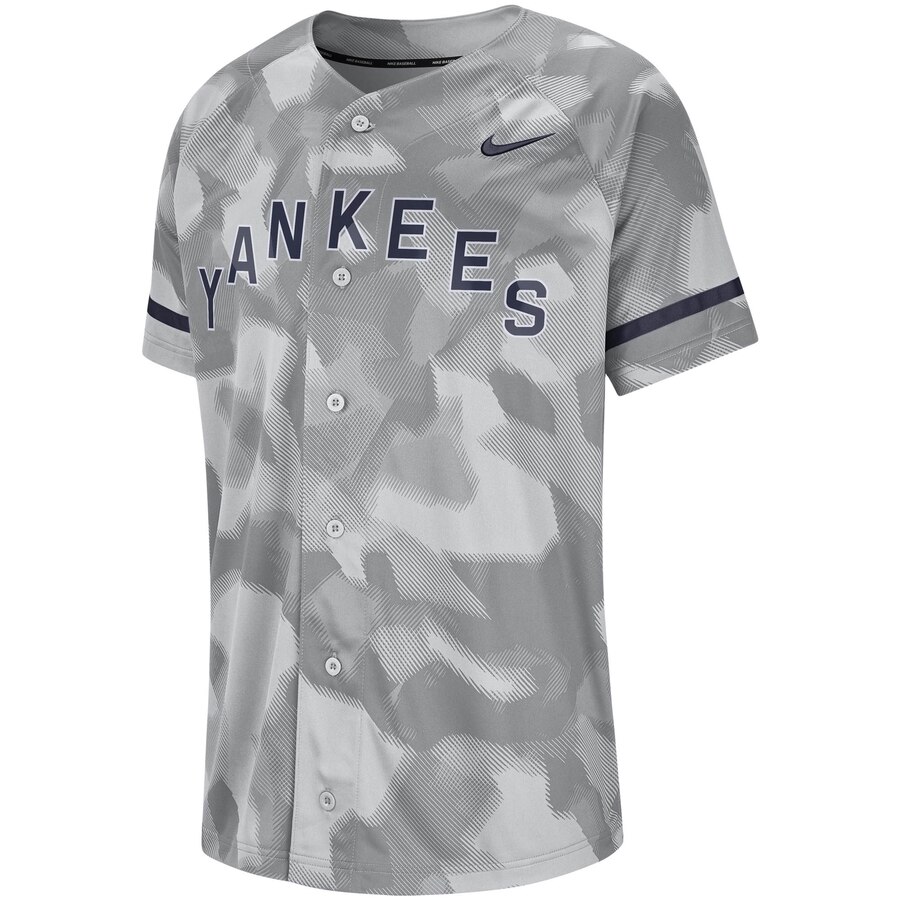 Alternative view of New York Yankees Camo Baseball Jersey – Gray