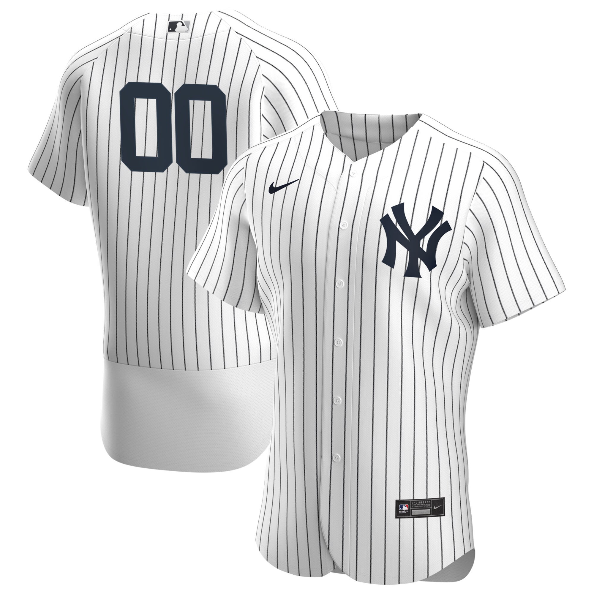 Alternative view of New York Yankees Home Pick-a-player Retired Roster Authentic Baseball Jersey – White