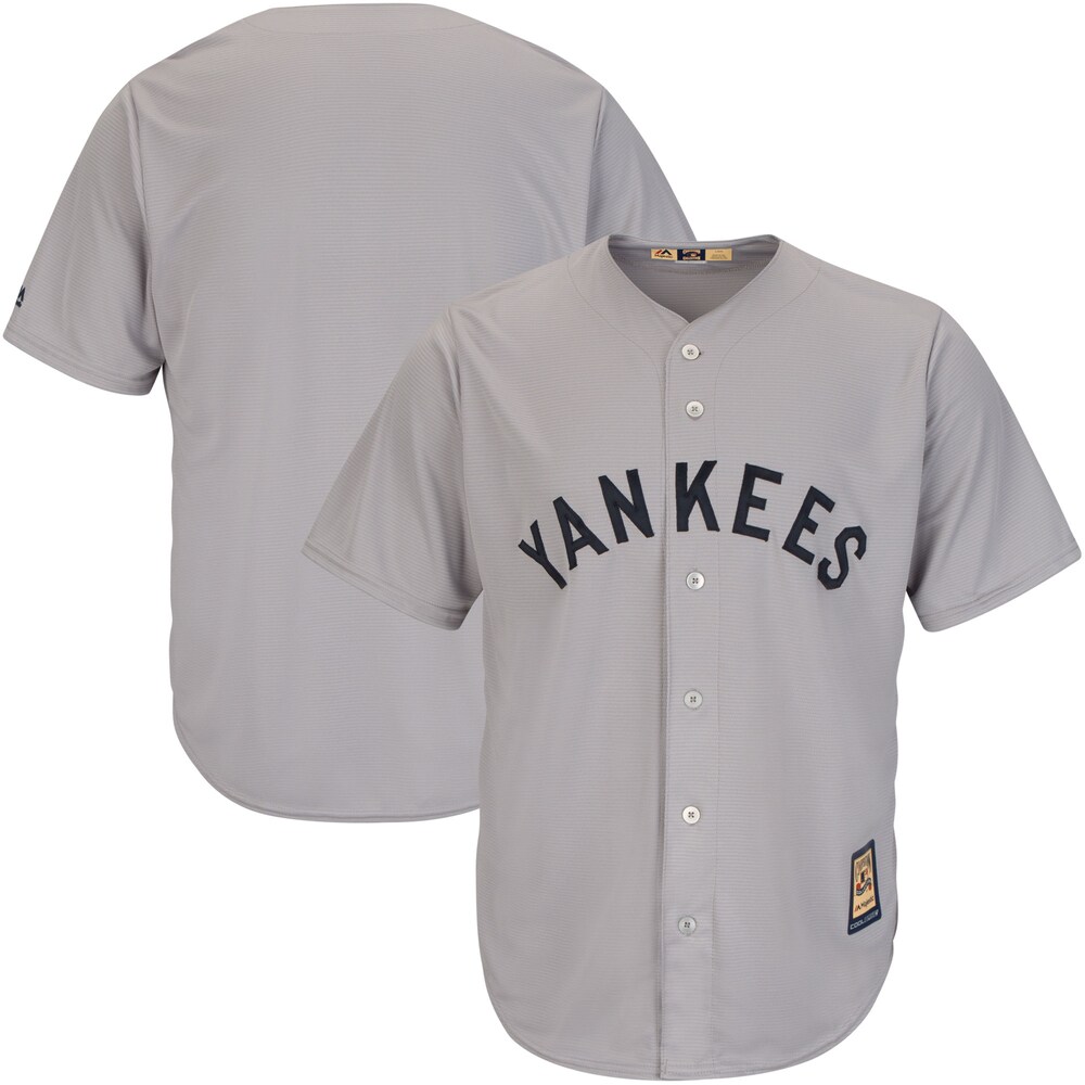 New York Yankees Majestic Big & Tall Cooperstown Cool Base Baseball Jersey - Gray