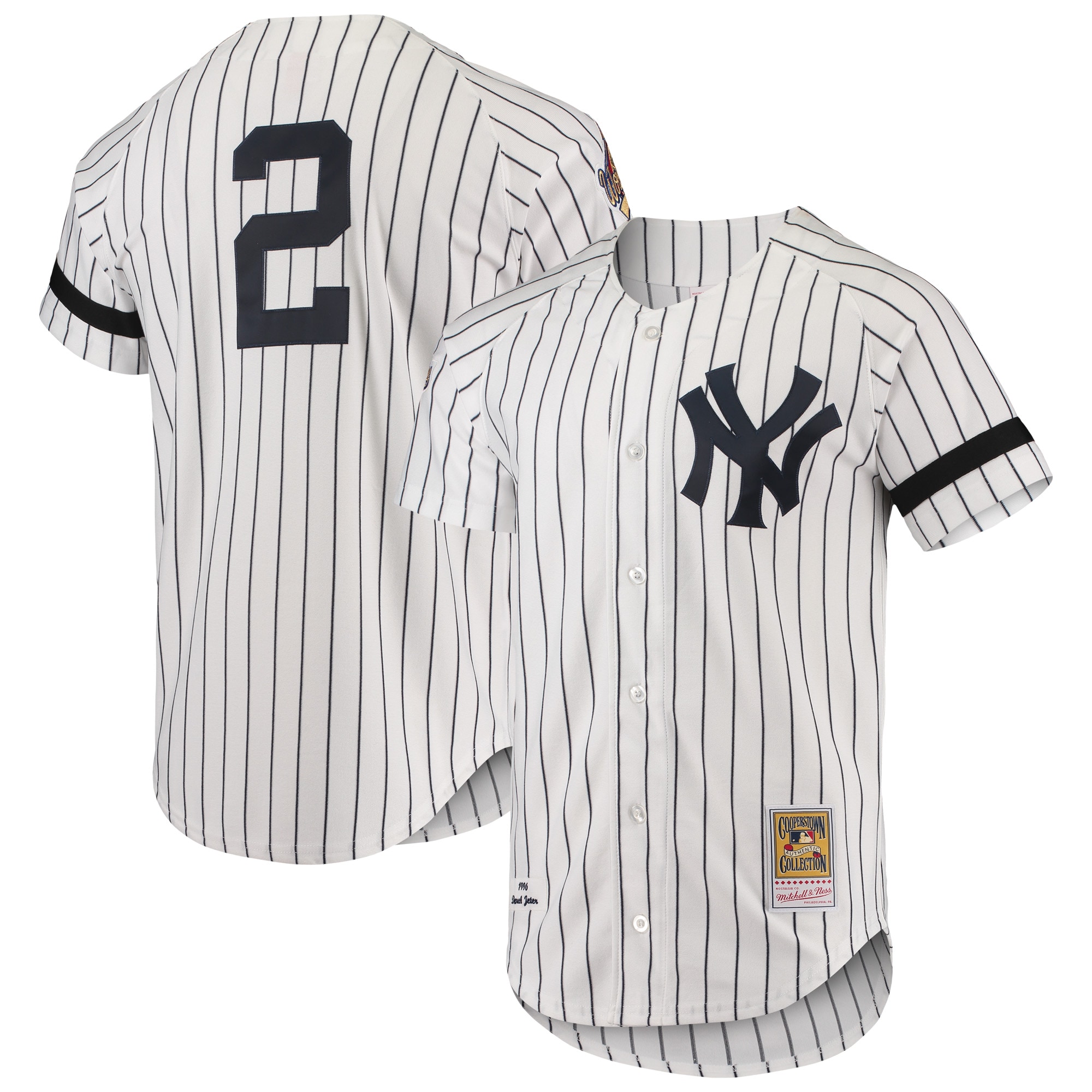 New York Yankees Mitchell & Ness Cooperstown Collection 1996 Authentic Home Baseball Jersey – White