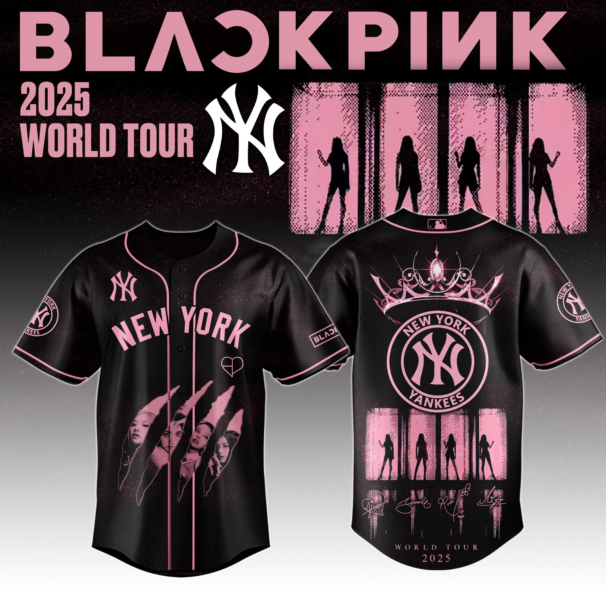 New York Yankees Mlb X Blackpink All Star Custom Baseball Jersey