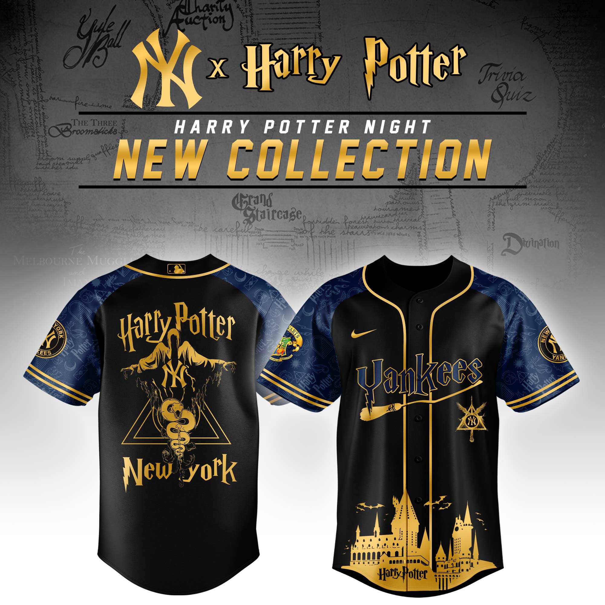 New York Yankees Mlb X Harry Potter Dementor Custom Baseball Jersey