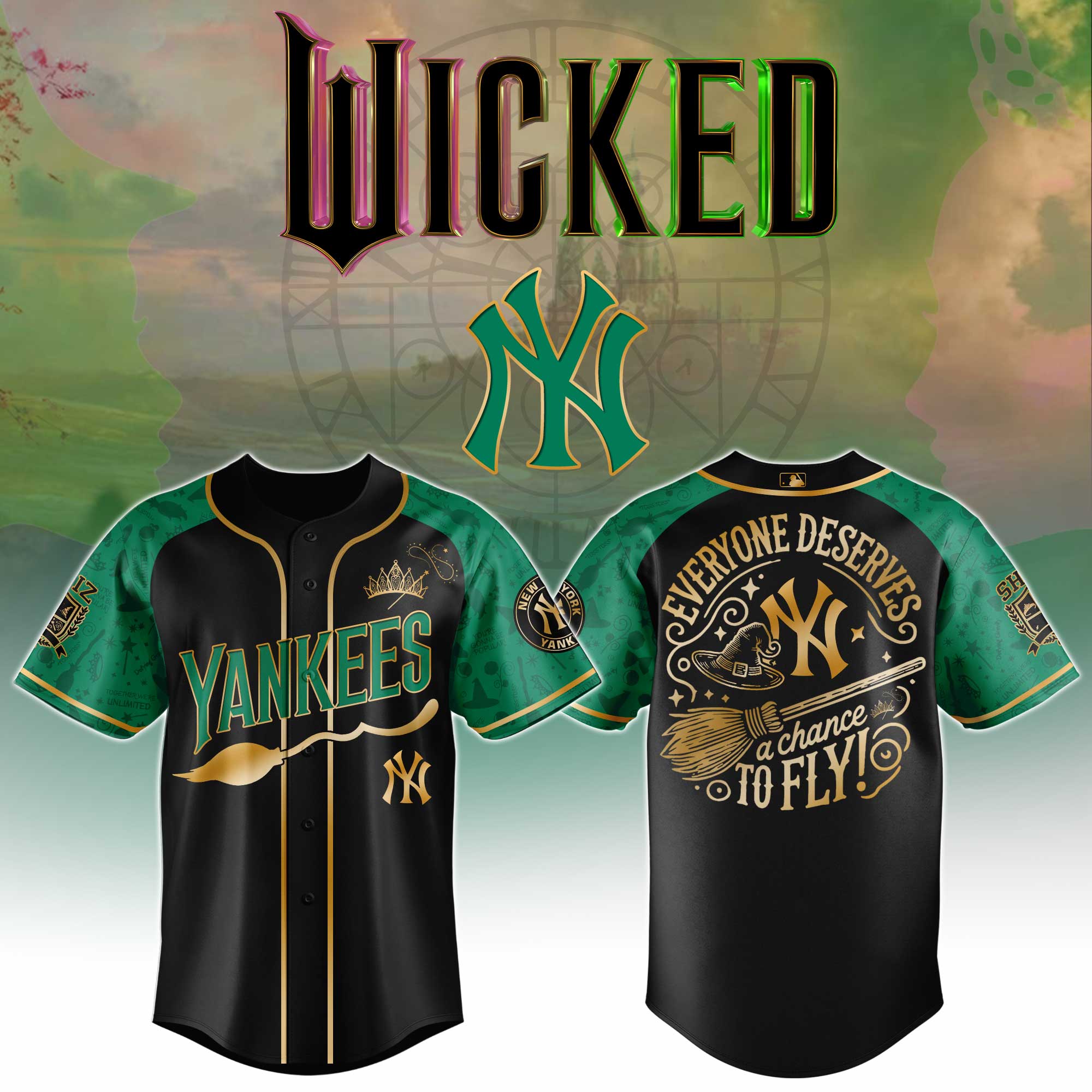 New York Yankees Mlb X Wiched Custom Baseball Jersey
