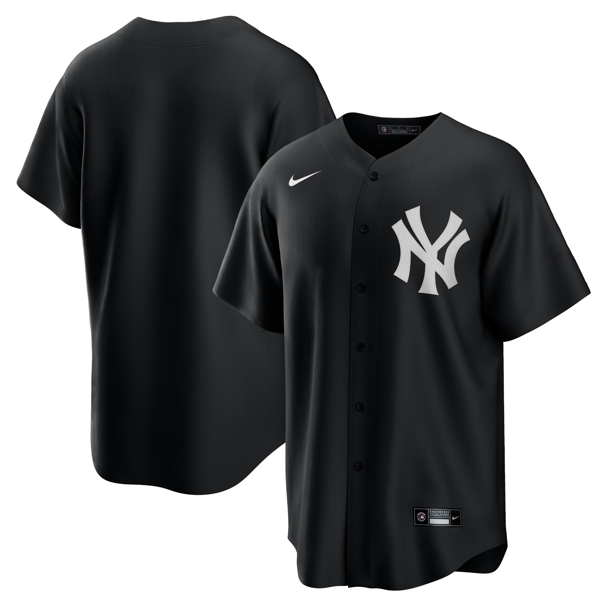 New York Yankees Official Replica Baseball Jersey - Black/white