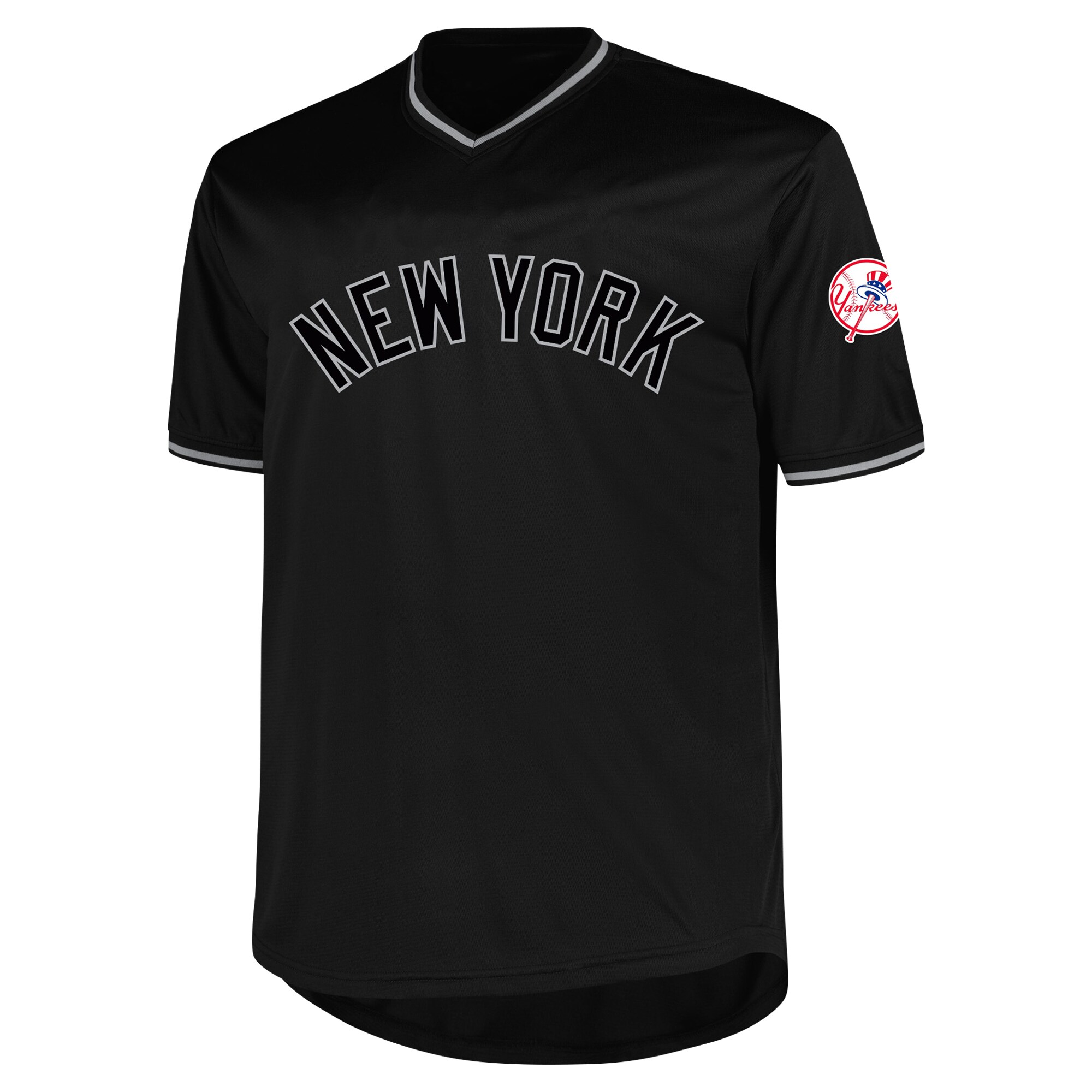 Alternative view of New York Yankees Profile Big & Tall Pop Fashion Baseball Jersey - Black