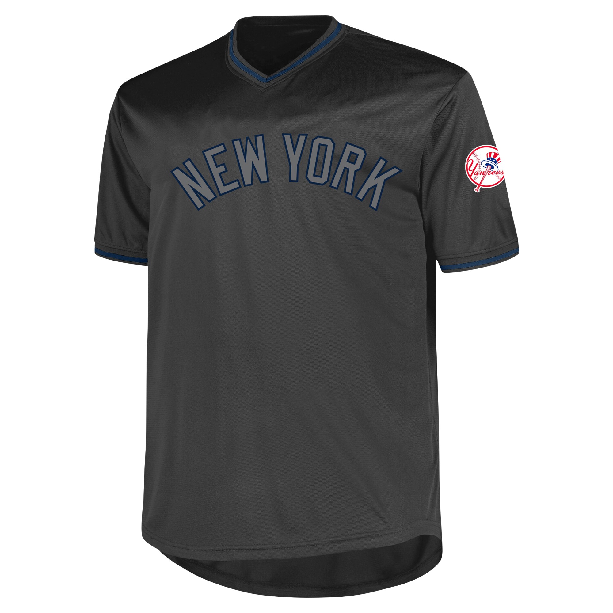 Alternative view of New York Yankees Profile Big & Tall Pop Fashion Baseball Jersey - Charcoal