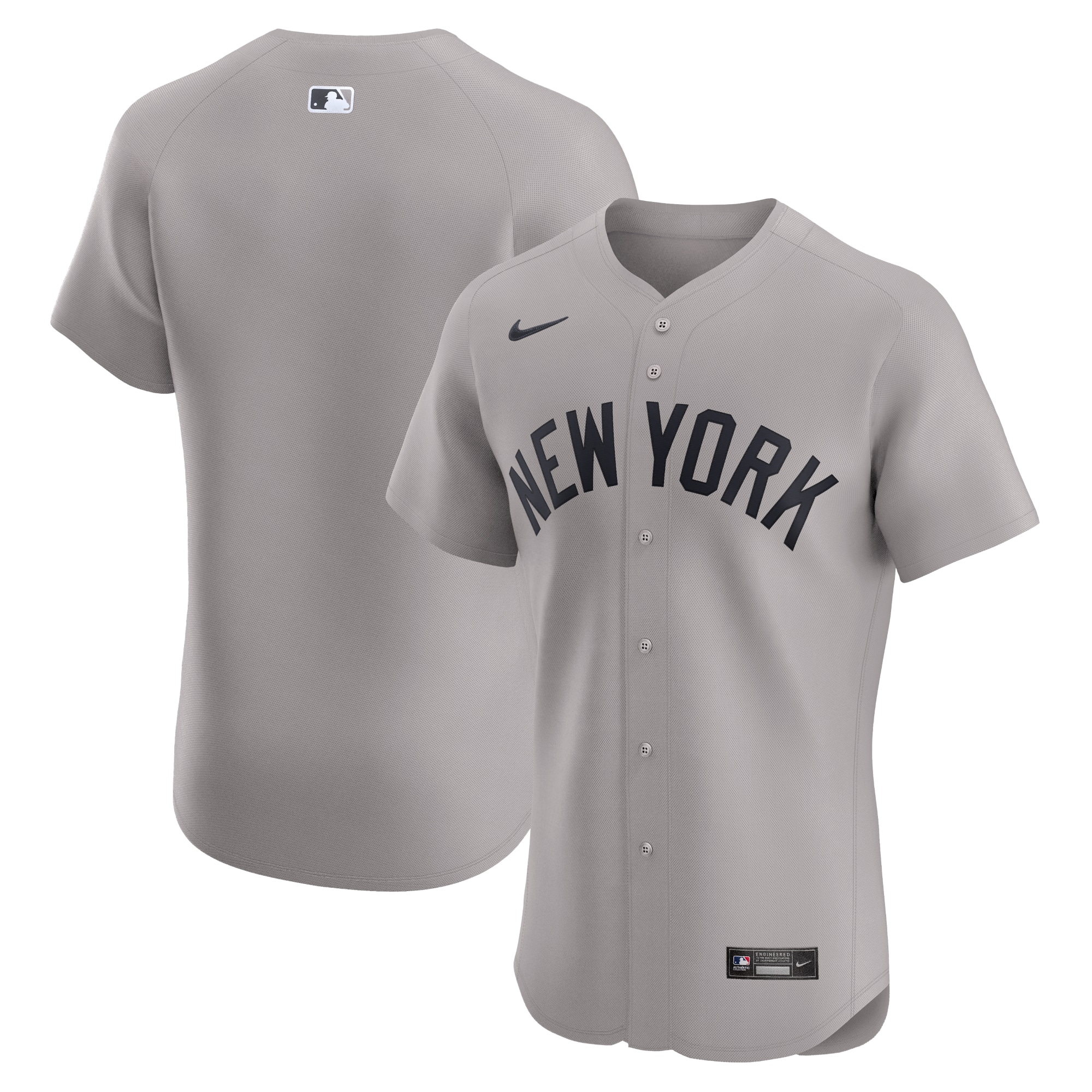 New York Yankees Road Elite Baseball Jersey - Gray