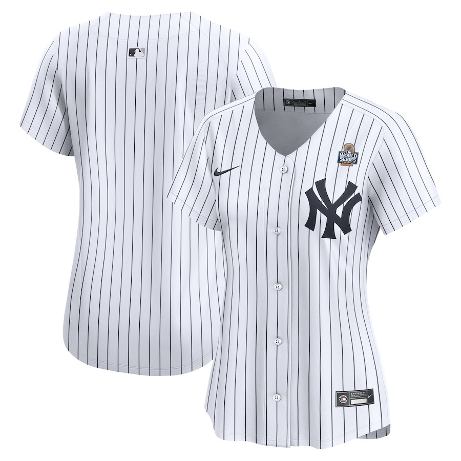 New York Yankees Women's 2024 World Series Home Limited Baseball Jersey - White 