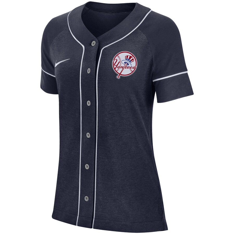 Alternative view of New York Yankees Women's Classic Baseball Jersey - Navy