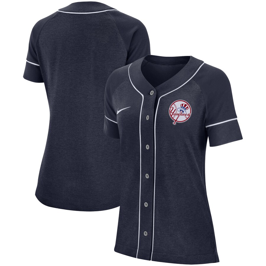 New York Yankees Women's Classic Baseball Jersey - Navy