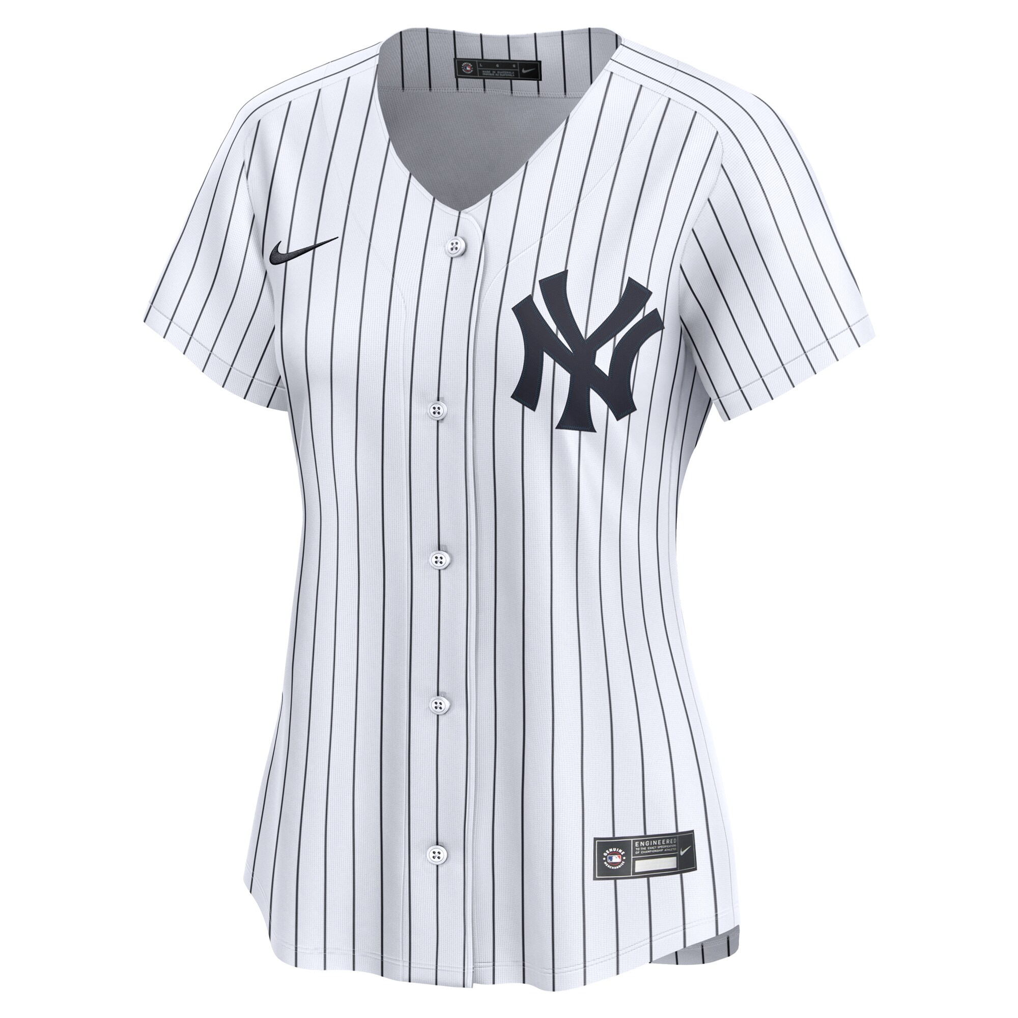 Alternative view of New York Yankees Women's Home Limited Custom Baseball Jersey - White