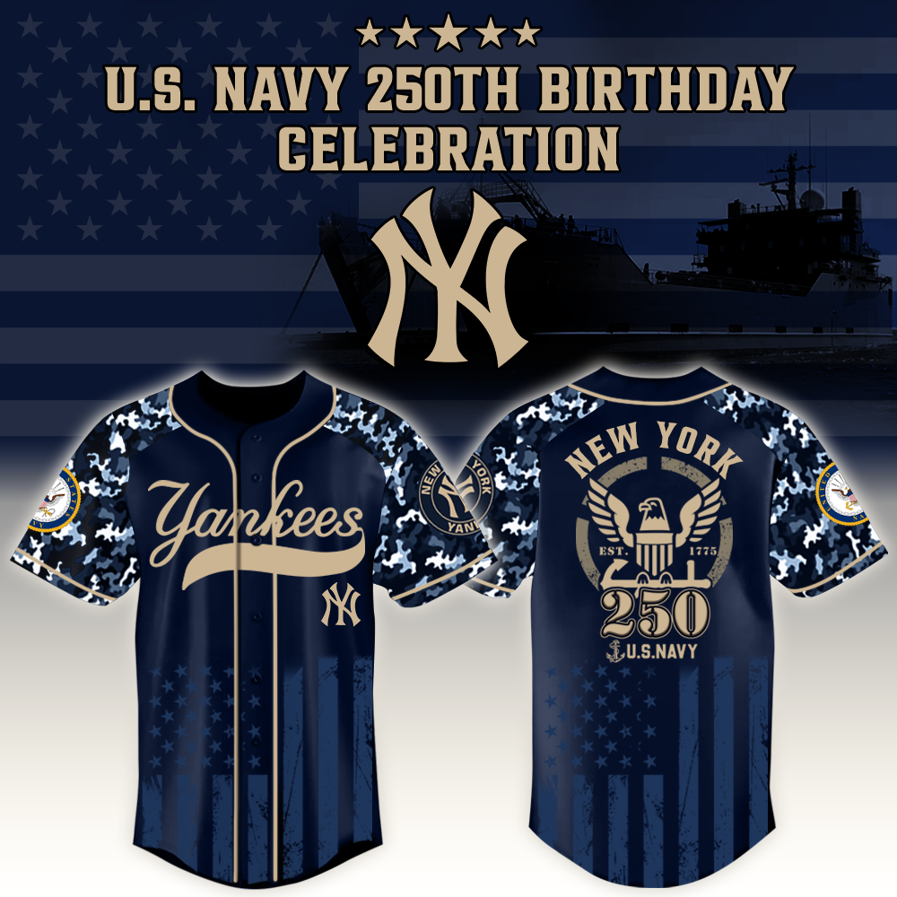New York Yankees X Mlb Honoring 250 Years Of The U.s. Navy – Mlb Custom Baseball Jersey