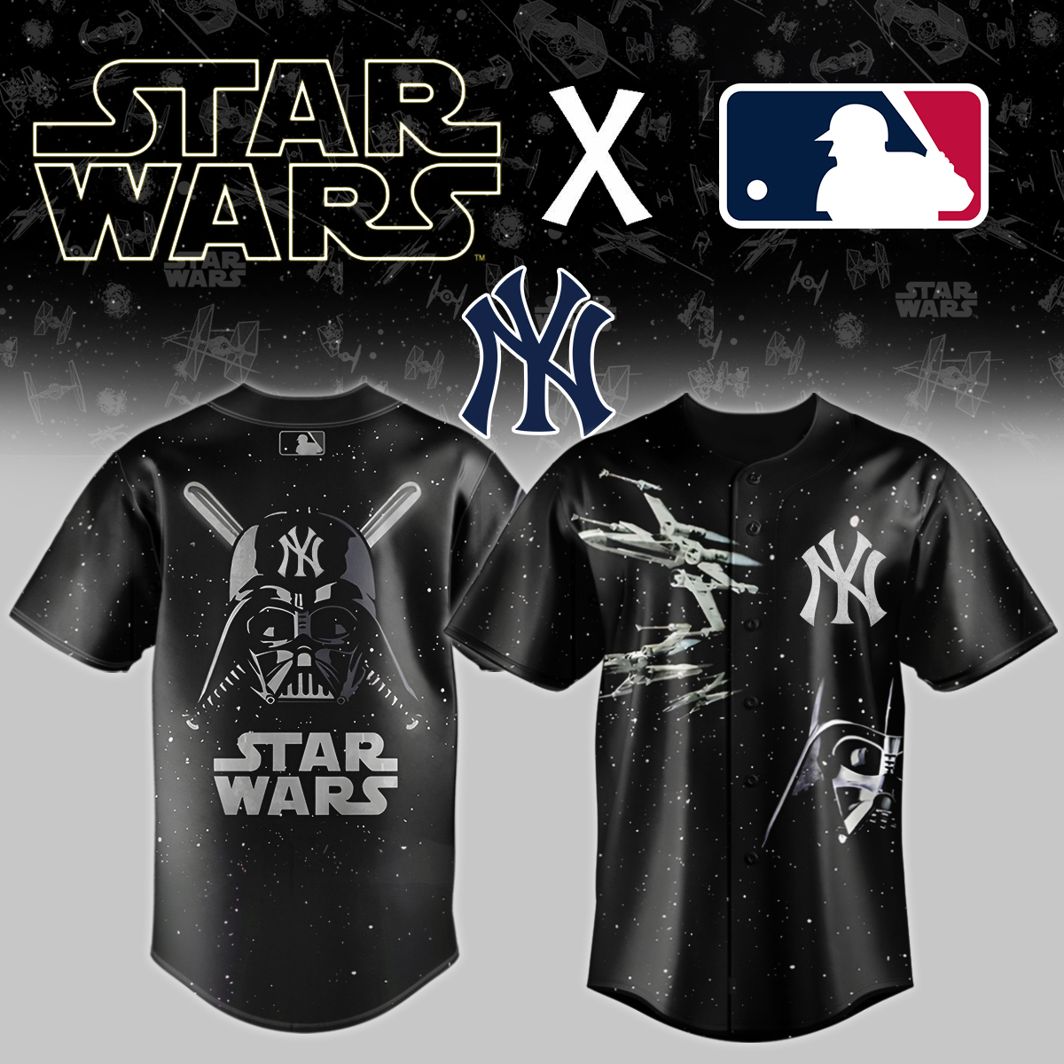 New York Yankees X Star Wars Custom Baseball Jersey