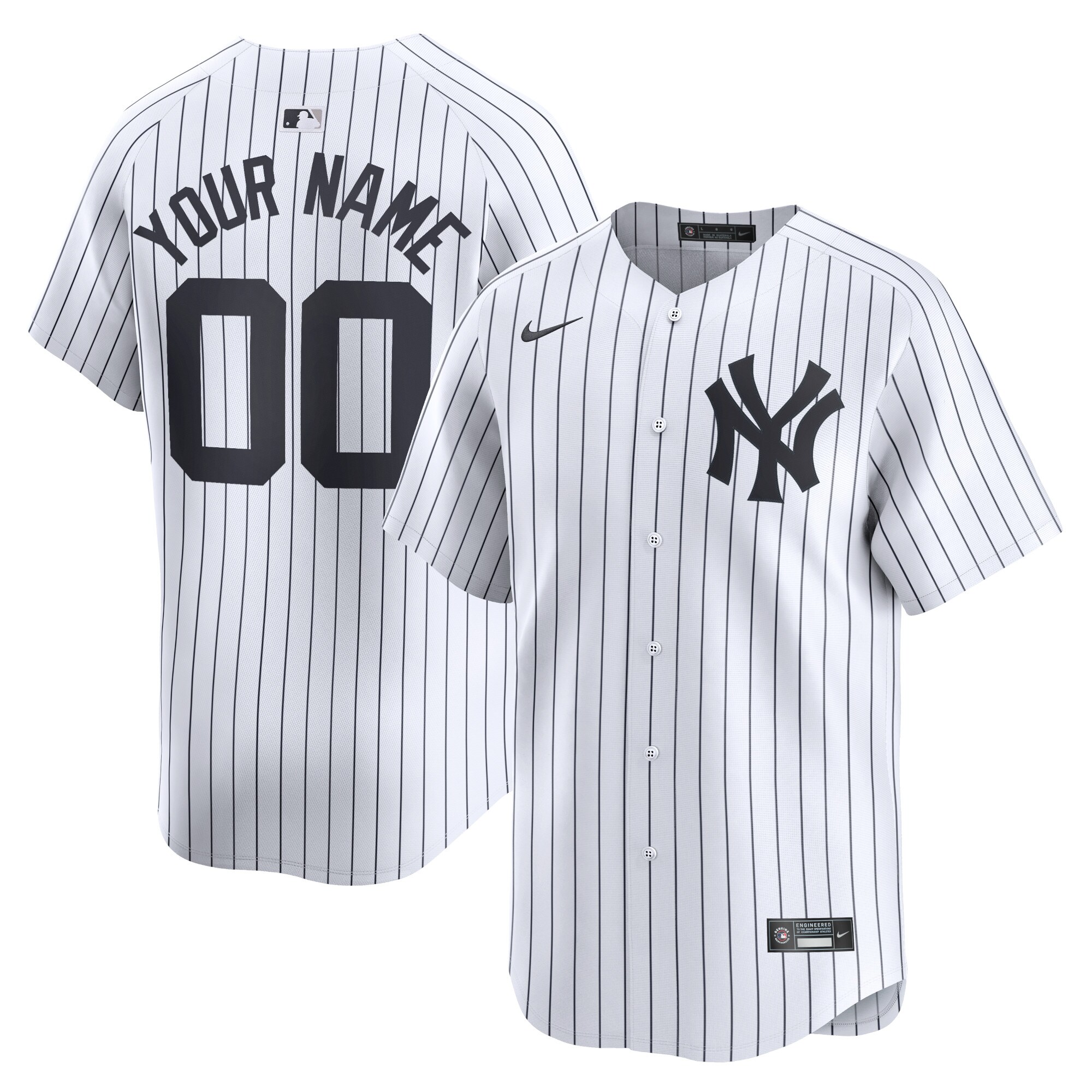 New York Yankees Youth Home Limited Custom Baseball Jersey - White