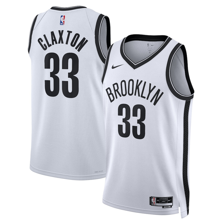 Nic Claxton 33 Brooklyn Nets Unisex Swingman Jersey - Association Edition - White - JS666 