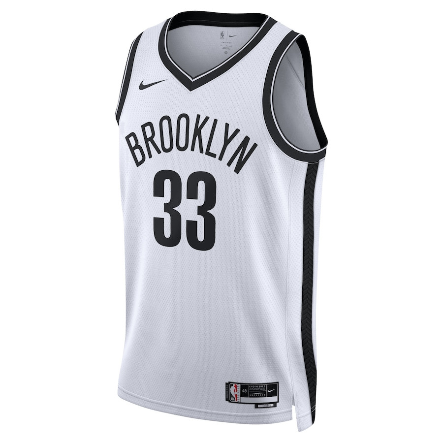 Alternative view of Nic Claxton 33 Brooklyn Nets Unisex Swingman Jersey - Association Edition - White - JS666 