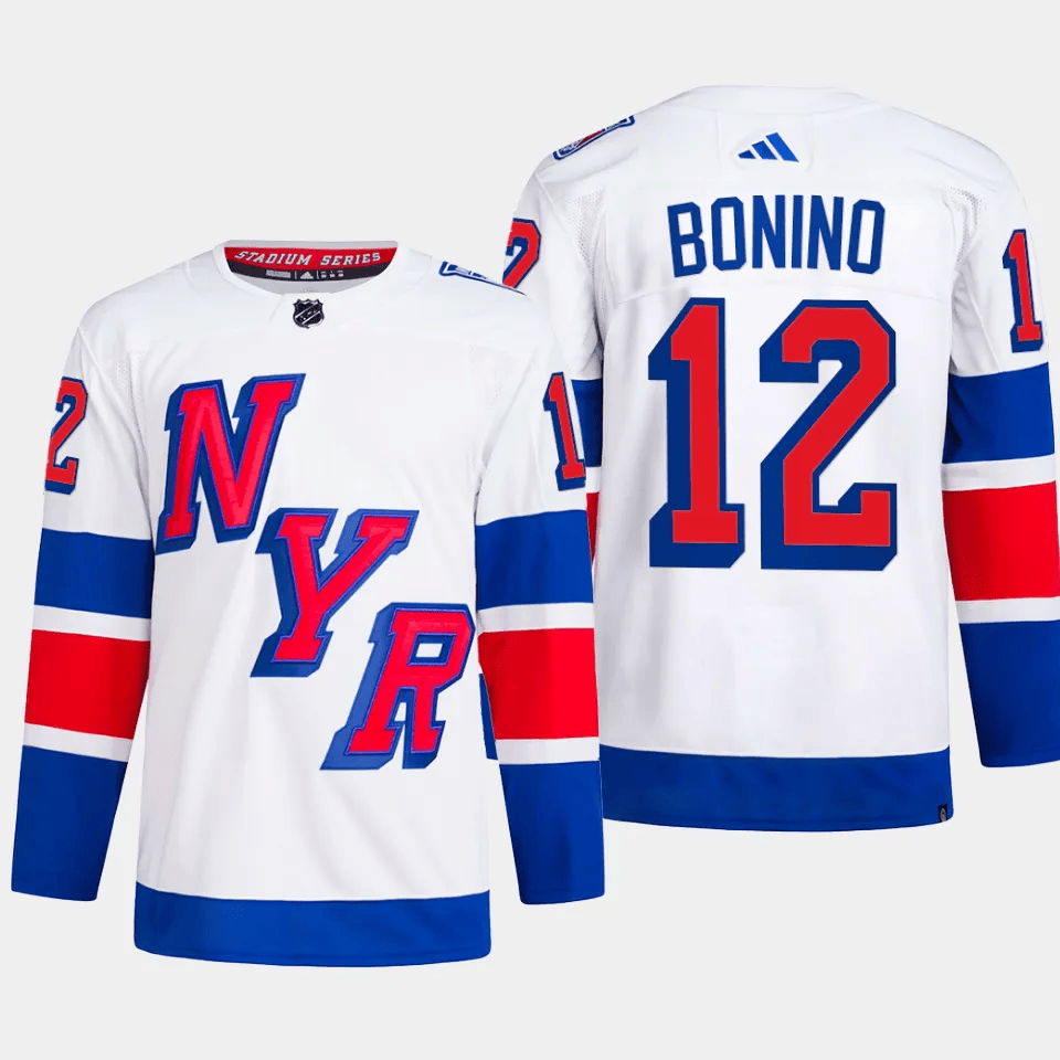 Nick Bonino 12 New York Rangers 2024 Stadium Series Primegreen Men Hockey Jersey - White - JS168 