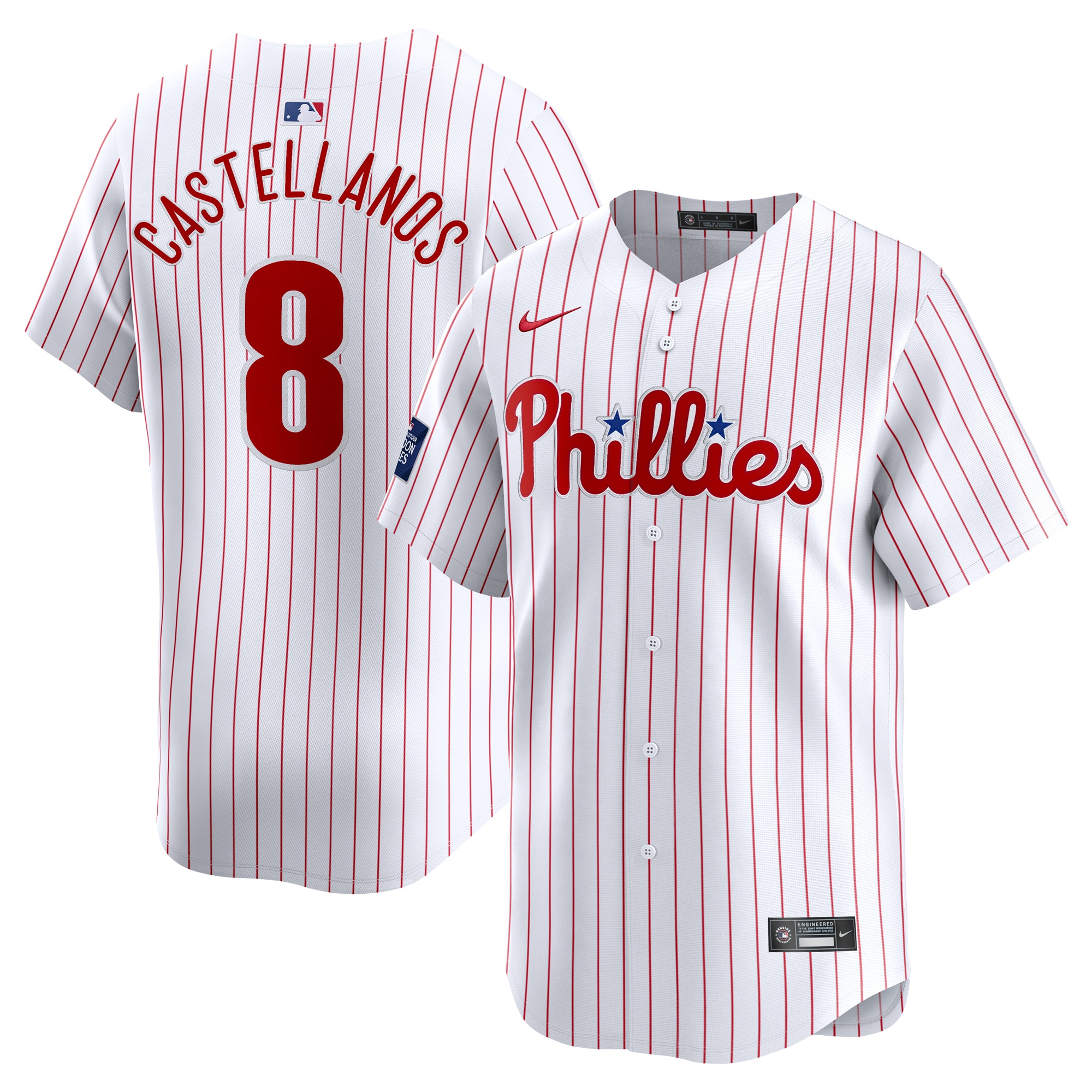 Nick Castellanos Philadelphia Phillies 2024 Mlb World Tour London Series Home Limited Player Baseball Jersey - White