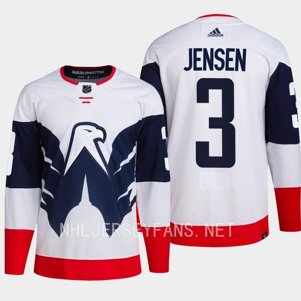 Nick Jensen 3 Washington Capitals 2023 Hockey Jersey Stadium White Primegreen - JS139 