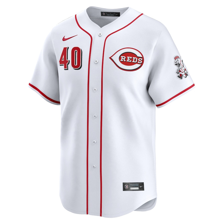 Alternative view of Nick Lodolo 40 Cincinnati Reds Home Limited Men Baseball Jersey - White