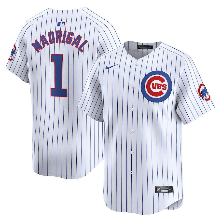Nick Madrigal 1 Chicago Cubs Home Limited Player Men Baseball Jersey - White